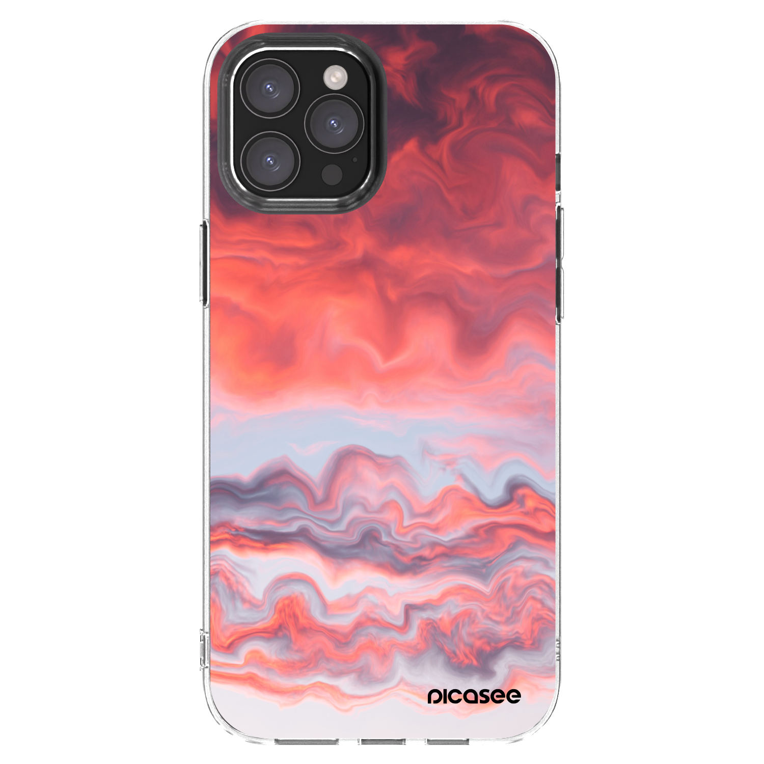 Picasee Apple iPhone 12 Pro Max Hülle - Transparentes Silikon - Sunset