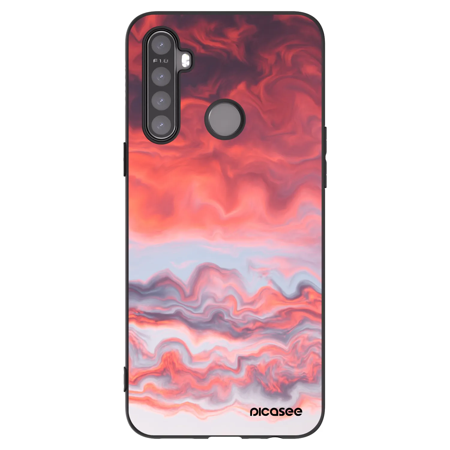 Picasee Realme 6i Hülle - Schwarzes Silikon - Sunset