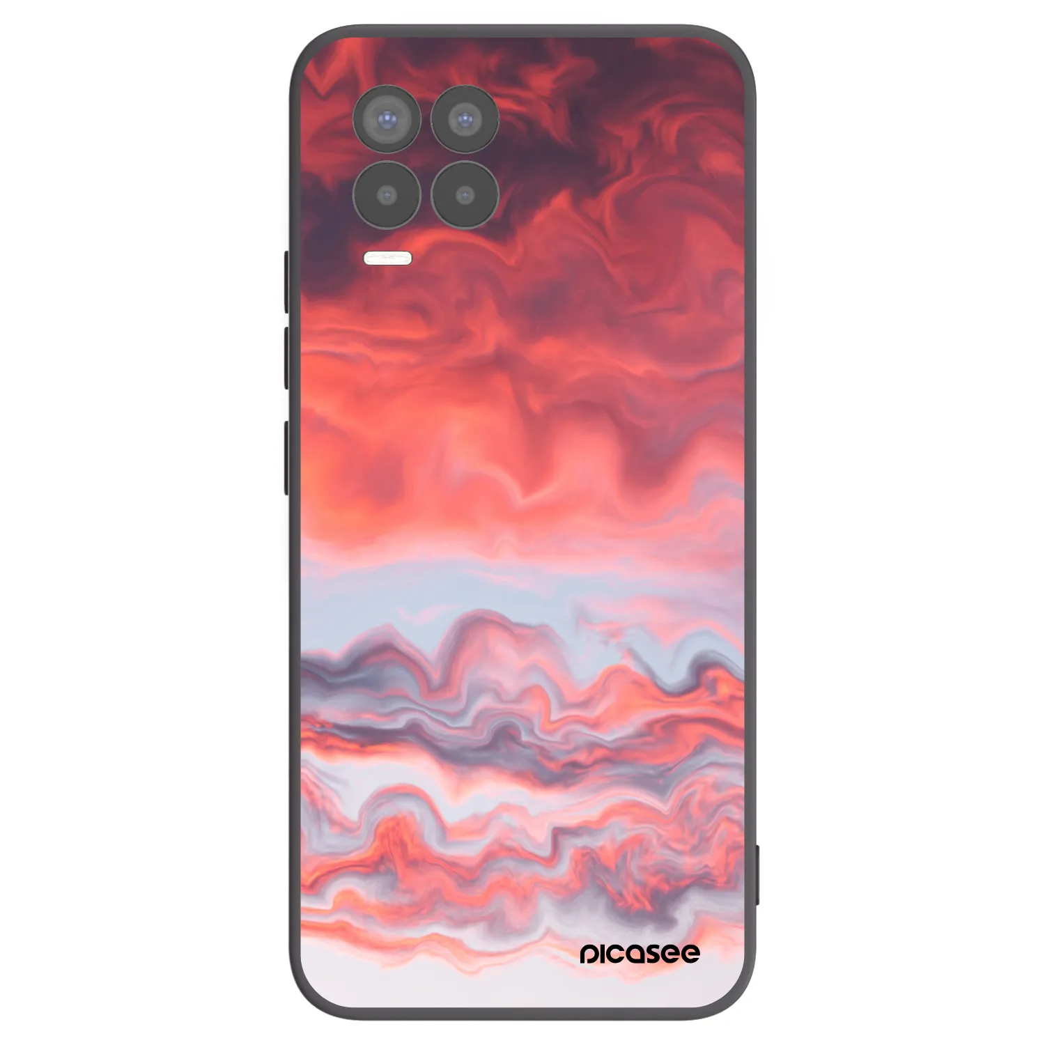 Picasee Realme 8 4G Hülle - Schwarzes Silikon - Sunset