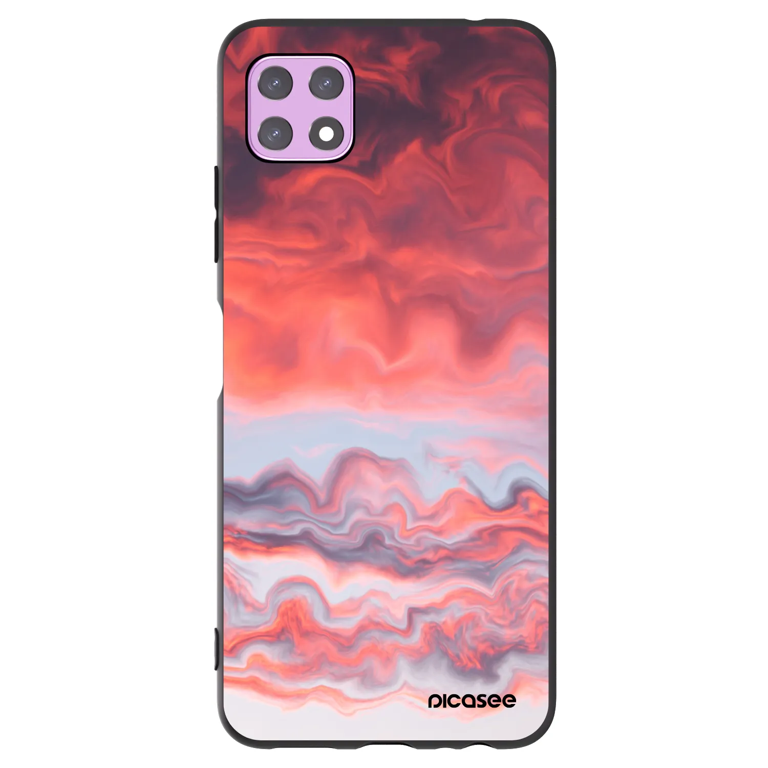 Picasee Samsung Galaxy A22 A226B 5G Hülle - Schwarzes Silikon - Sunset