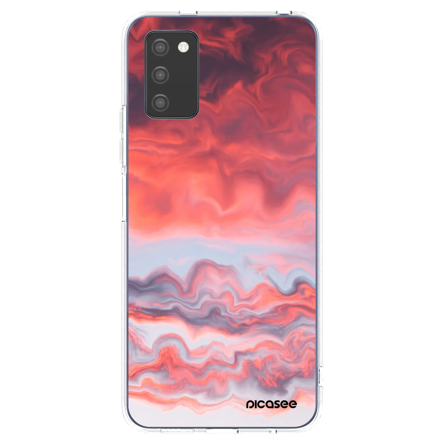 Picasee Samsung Galaxy A02s A025G Hülle - Transparentes Silikon - Sunset