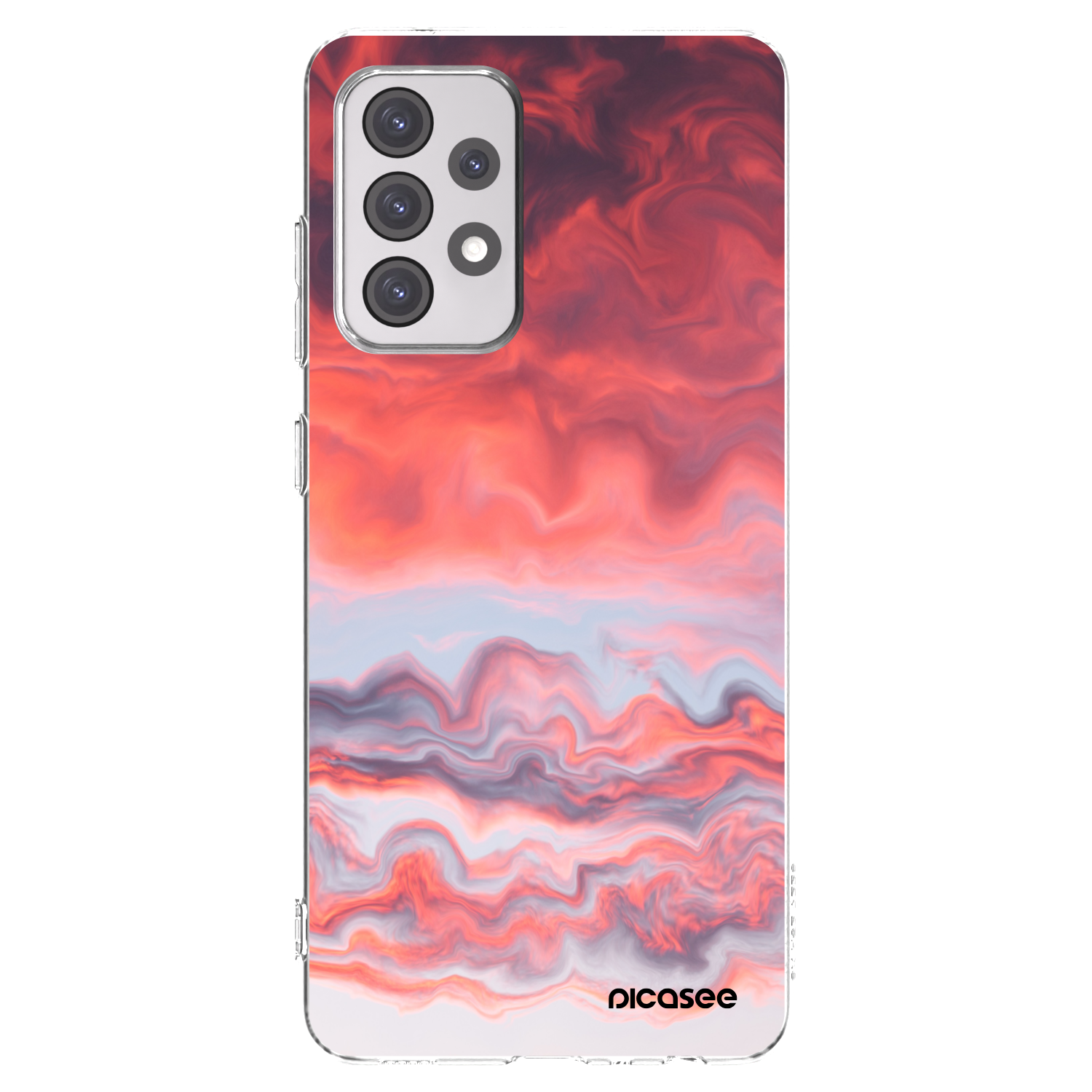 Picasee Samsung Galaxy A52s 5G A528B Hülle - Transparentes Silikon - Sunset