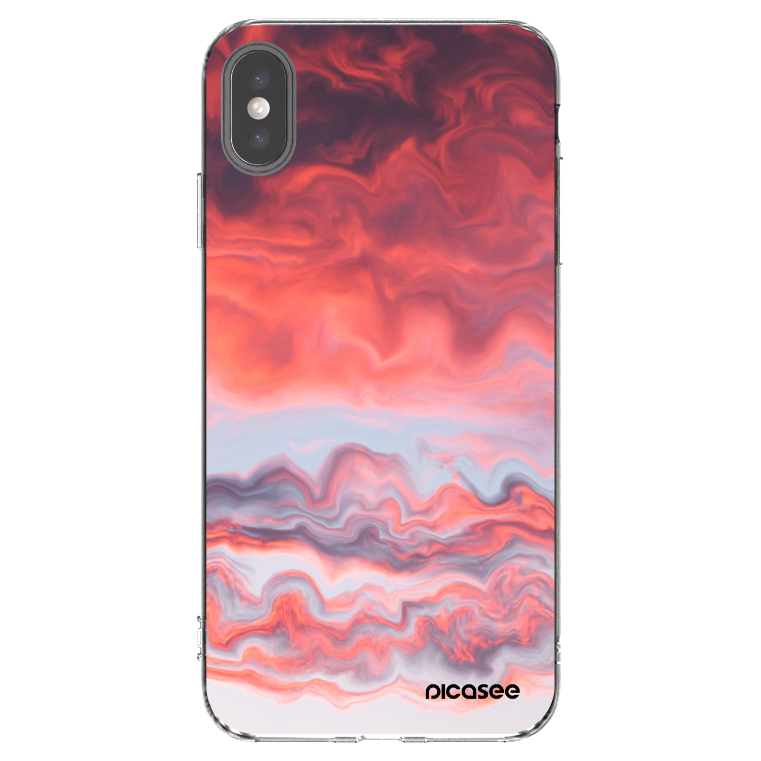 Picasee Apple iPhone XS Max Hülle - Transparentes Silikon - Sunset