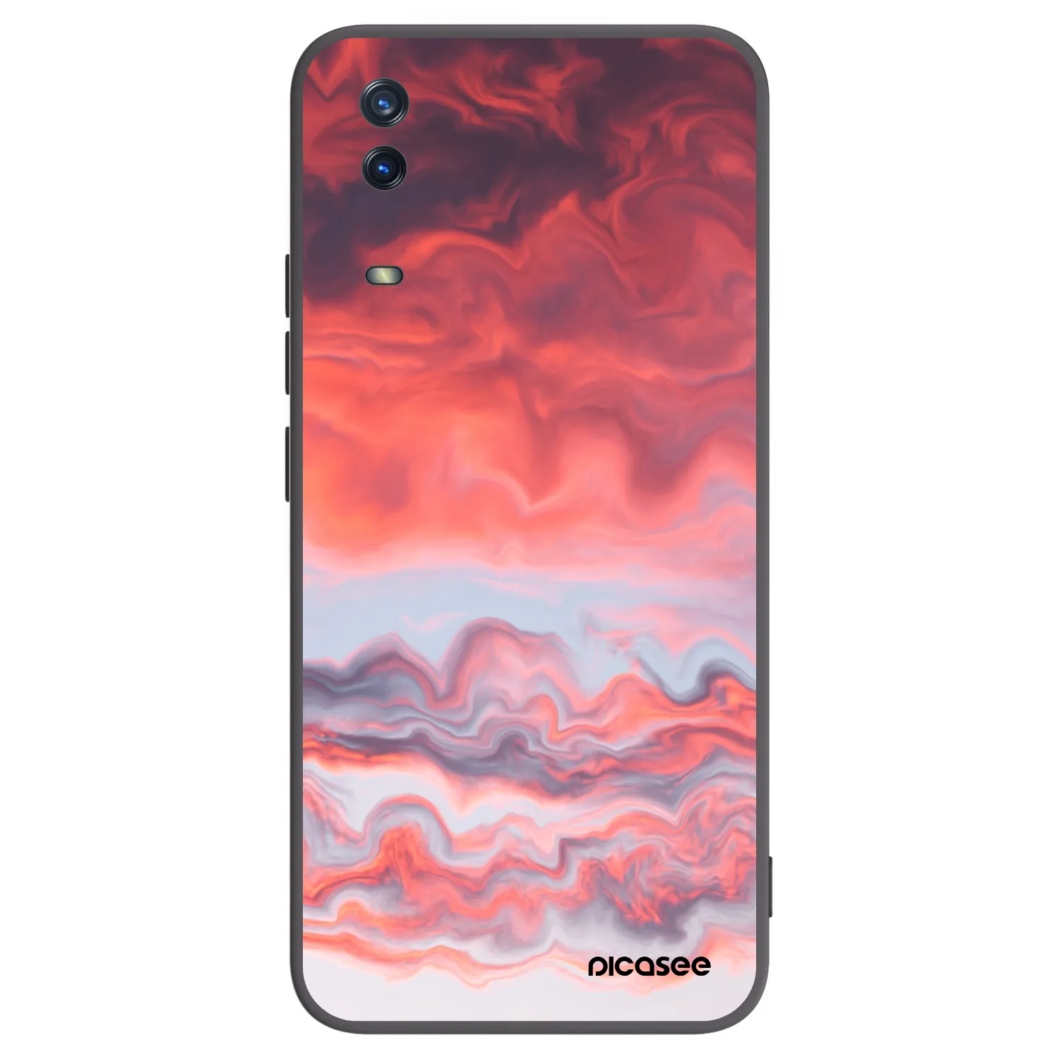 Picasee Vivo Y11s Hülle - Schwarzes Silikon - Sunset