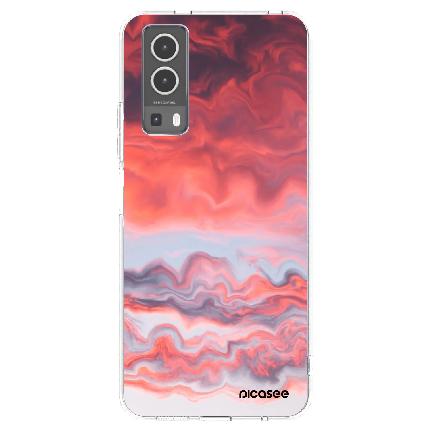 Picasee Vivo Y72 5G Hülle - Transparentes Silikon - Sunset