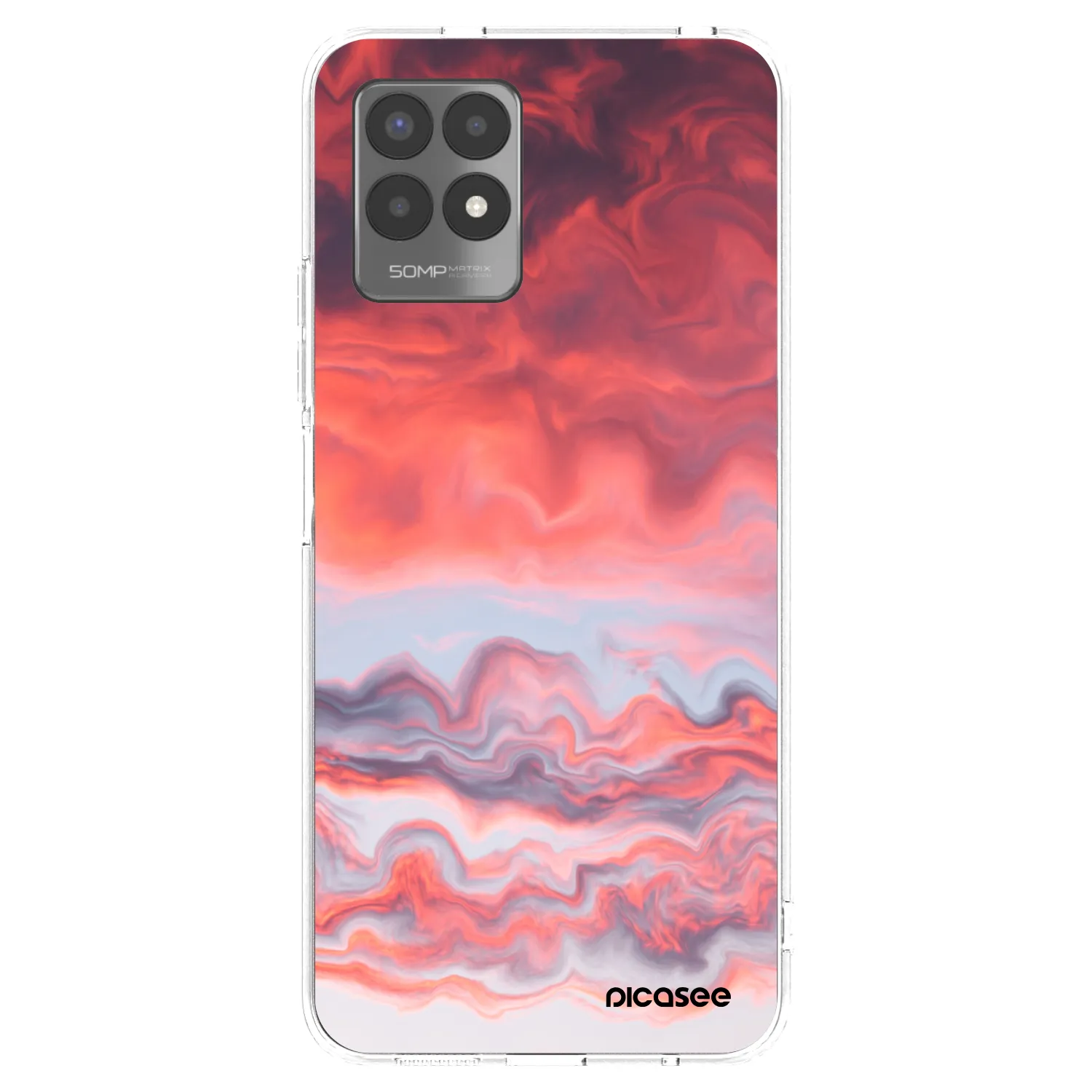 Picasee Realme 8i Hülle - Transparentes Silikon - Sunset