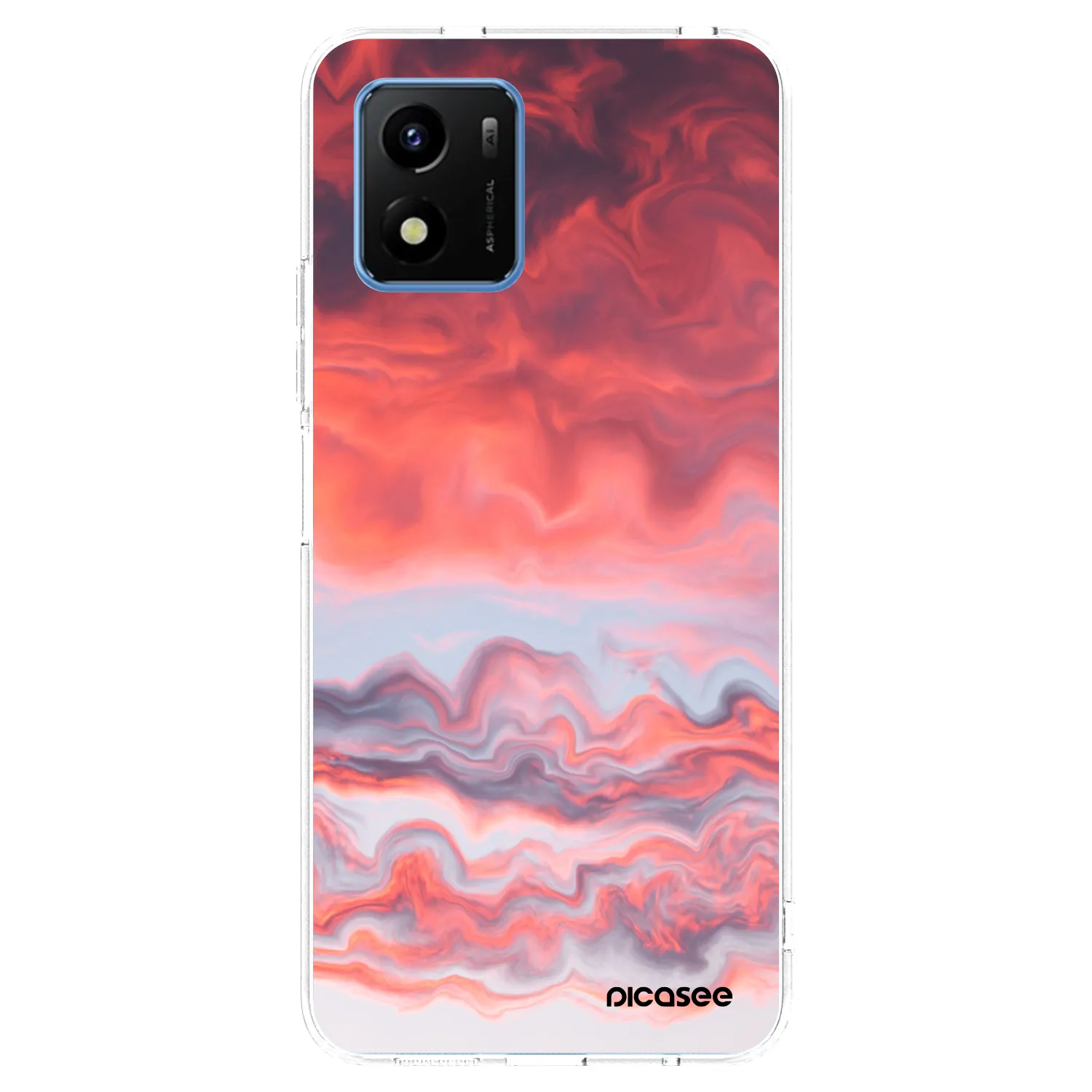 Picasee Vivo Y01 Hülle - Transparentes Silikon - Sunset