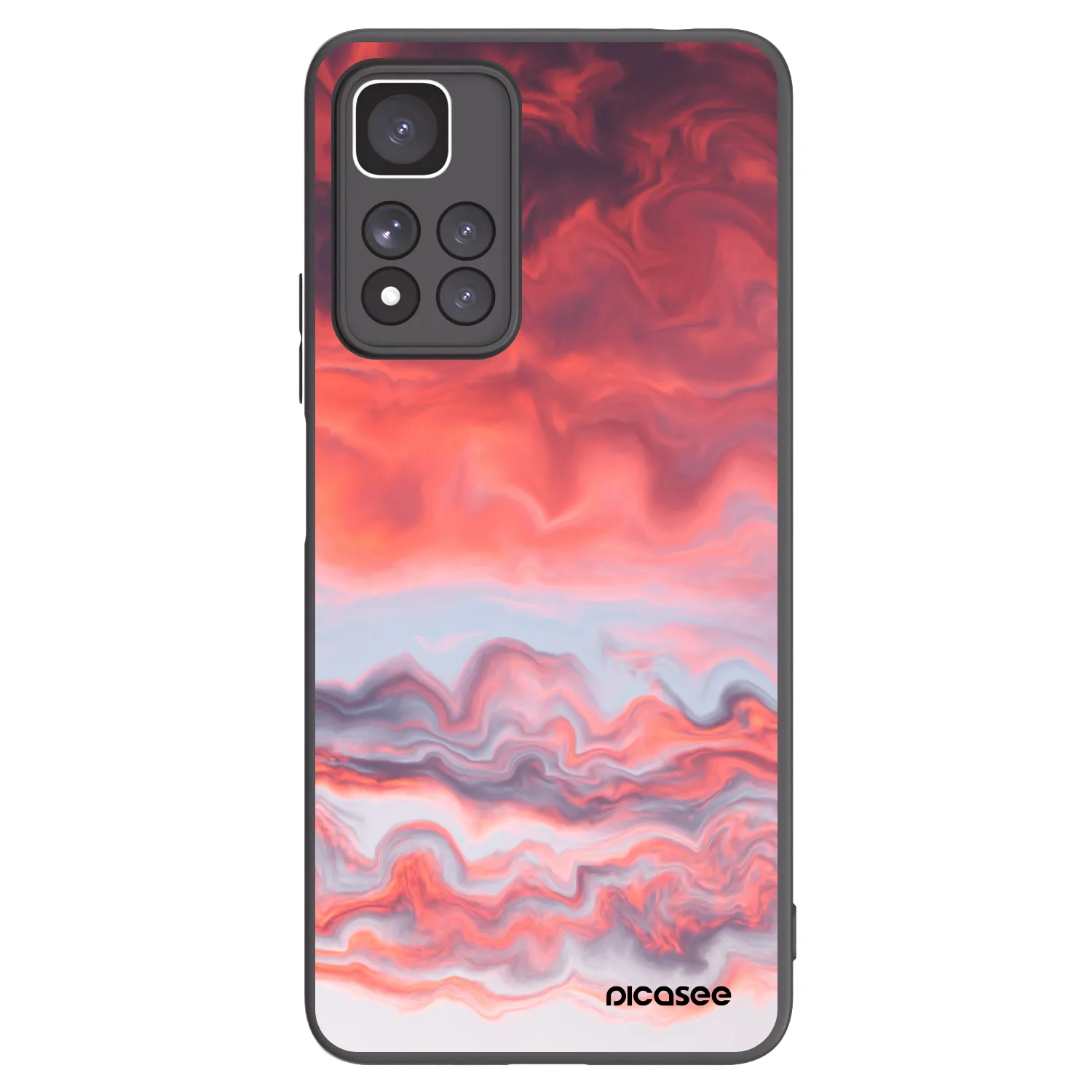 Picasee Xiaomi Redmi Note 11 Pro+ 5G Hülle - Schwarzes Silikon - Sunset