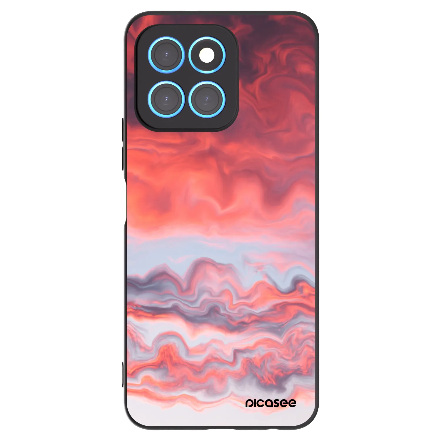 Picasee Honor X8 5G Hülle - Schwarzes Silikon - Sunset