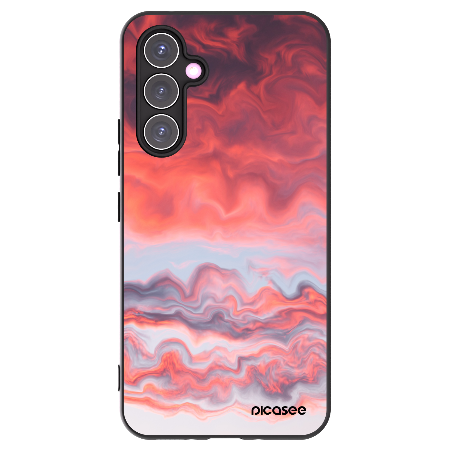 Picasee Samsung Galaxy A54 5G A546B Hülle - Schwarzes Silikon - Sunset