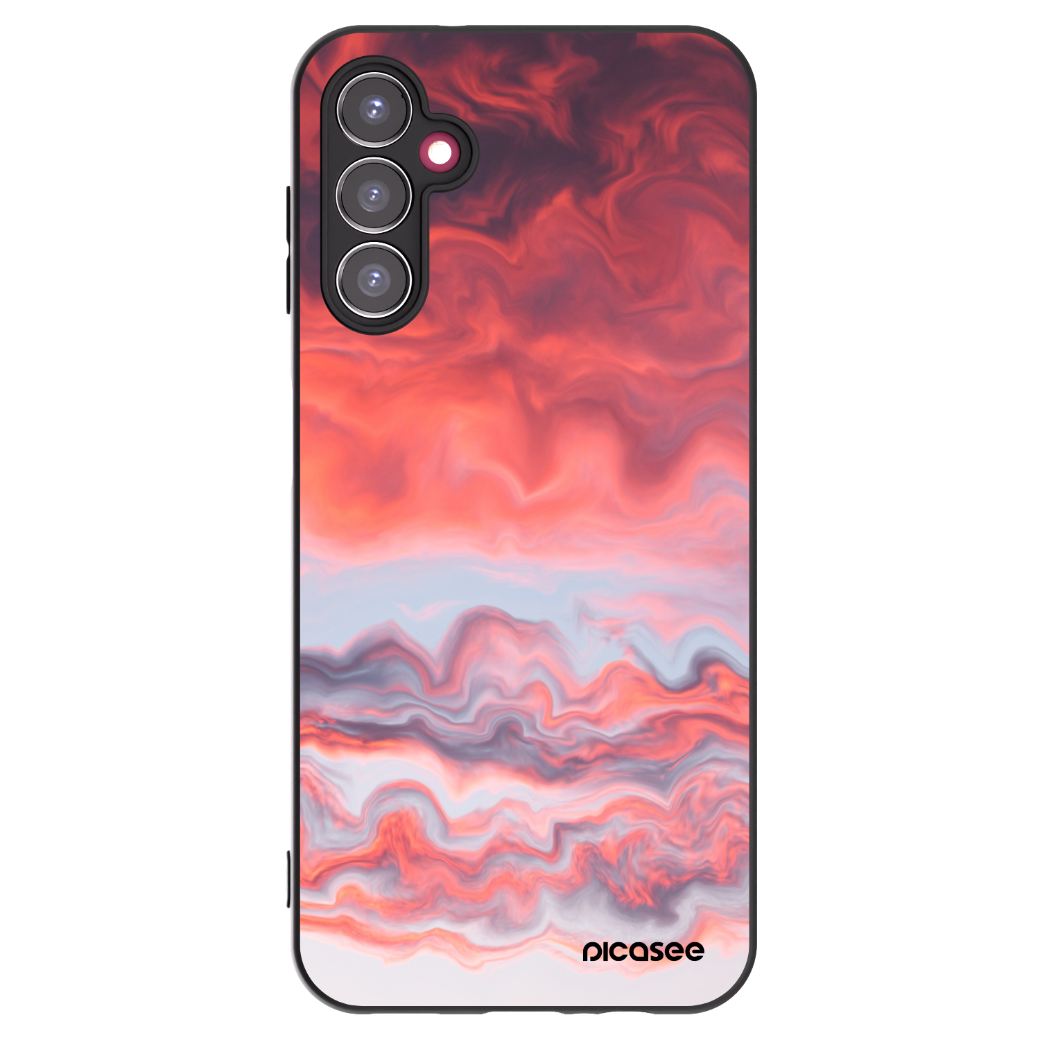 Picasee Samsung Galaxy A14 4G A145R Hülle - Schwarzes Silikon - Sunset