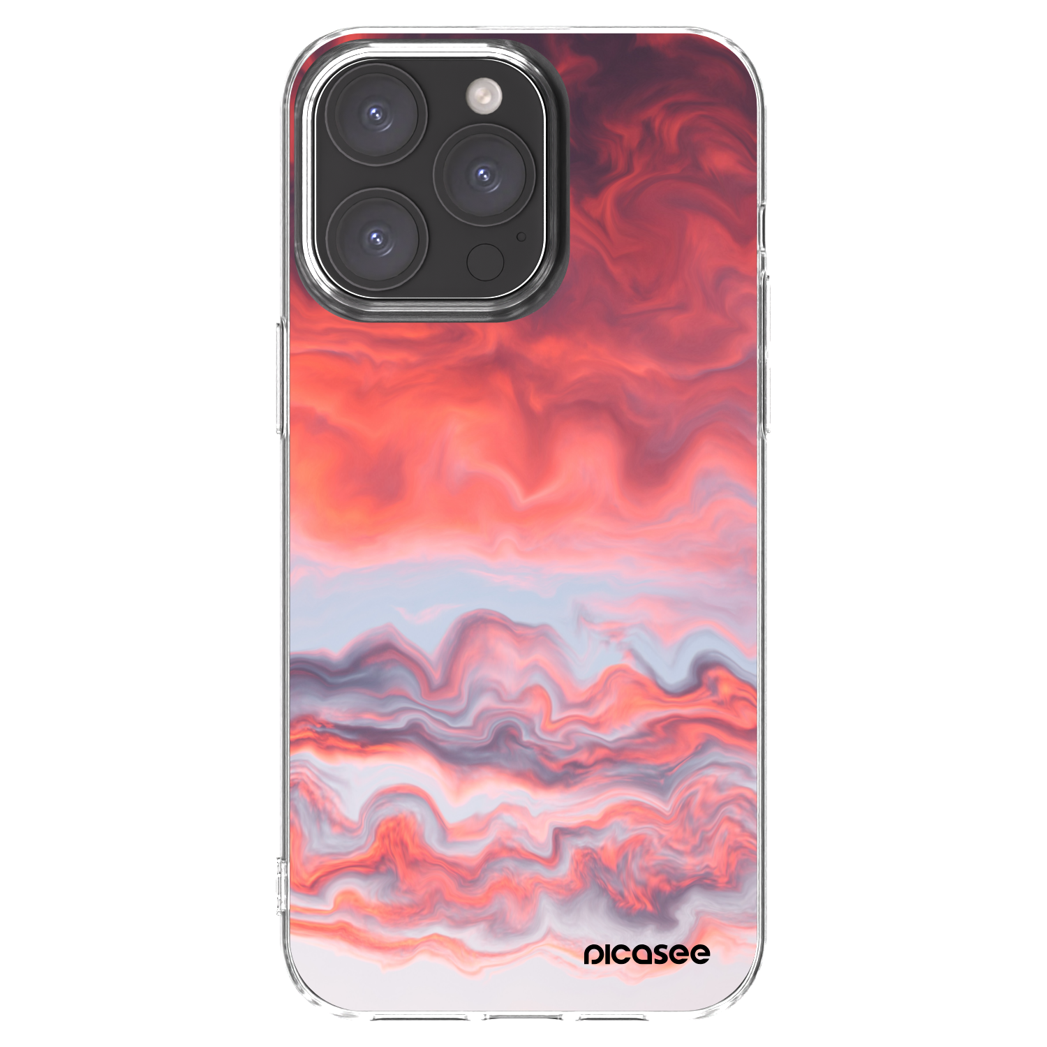 Picasee Apple iPhone 15 Pro Max Hülle - Transparentes Silikon - Sunset