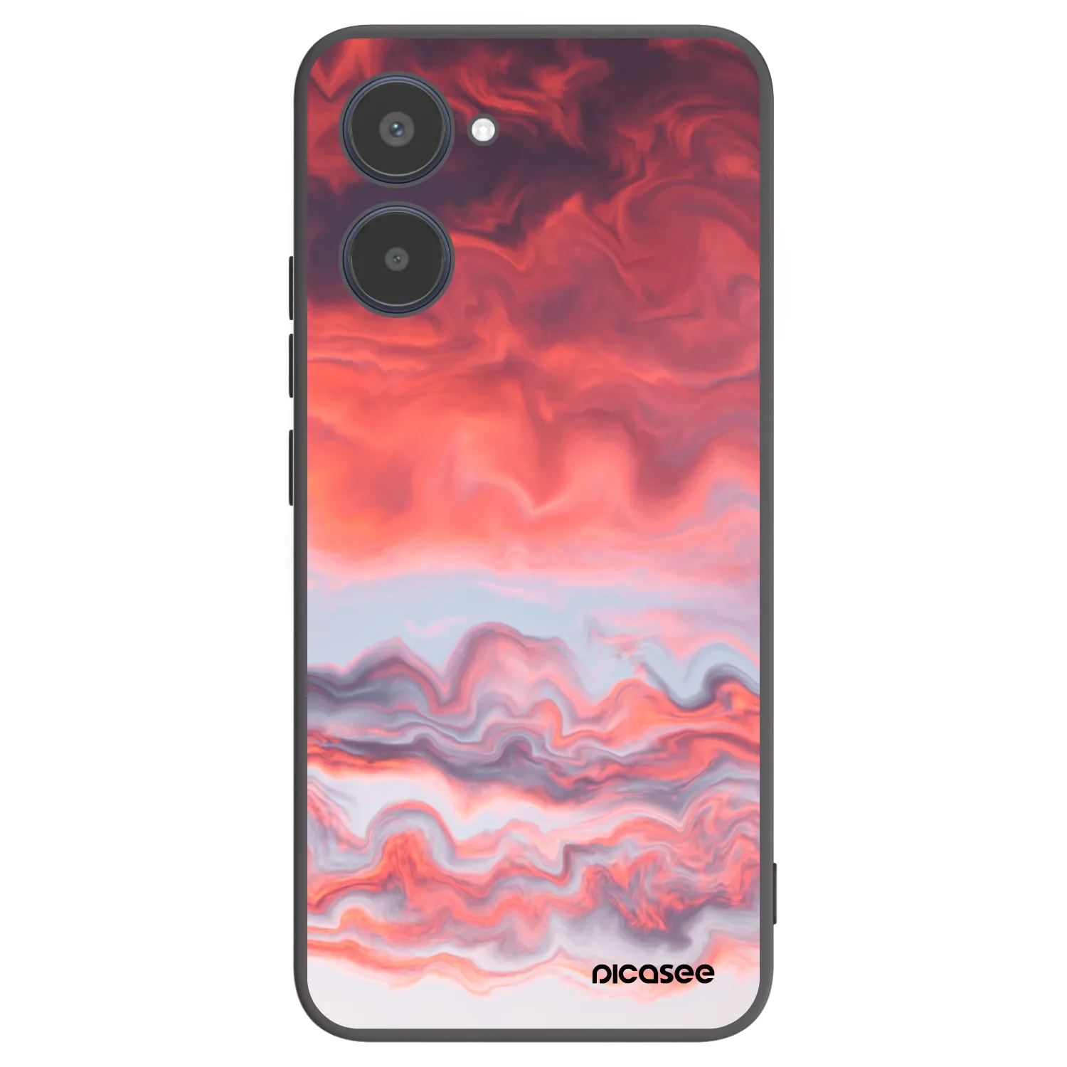 Picasee Realme 10 4G Hülle - Schwarzes Silikon - Sunset