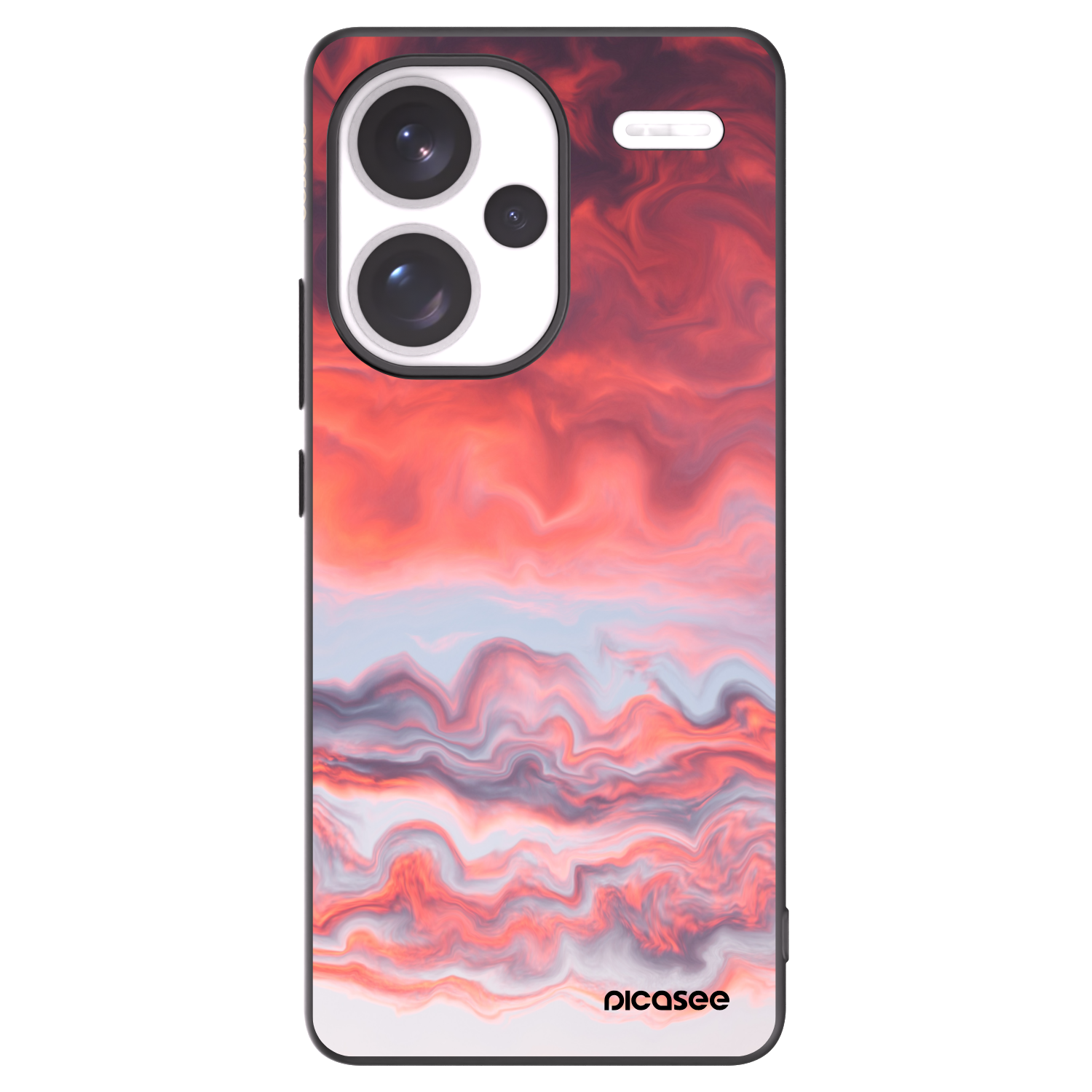 Picasee Xiaomi Redmi Note 13 Pro+ 5G Hülle - Schwarzes Silikon - Sunset