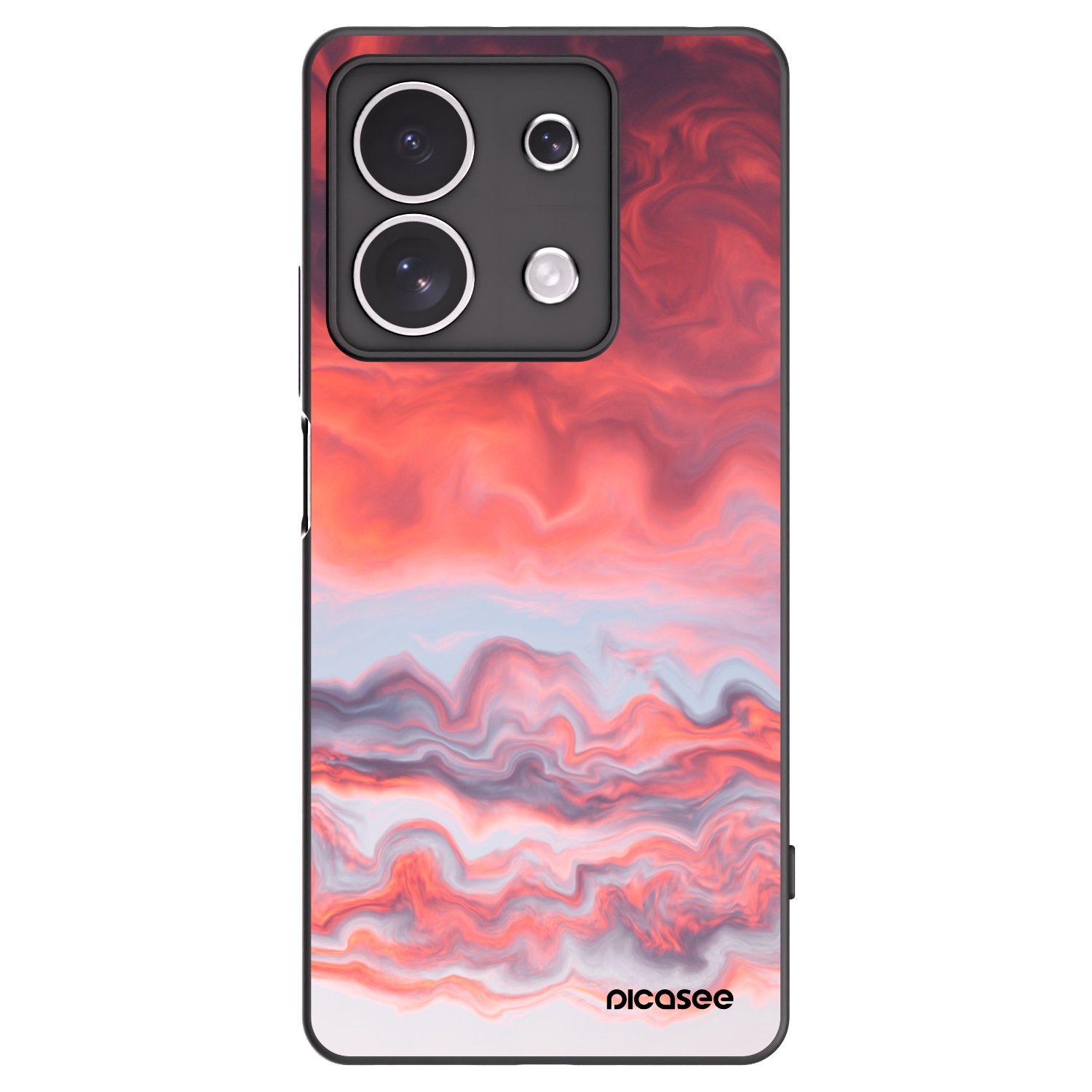 Picasee Xiaomi Redmi Note 13 4G Hülle - Schwarzes Silikon - Sunset