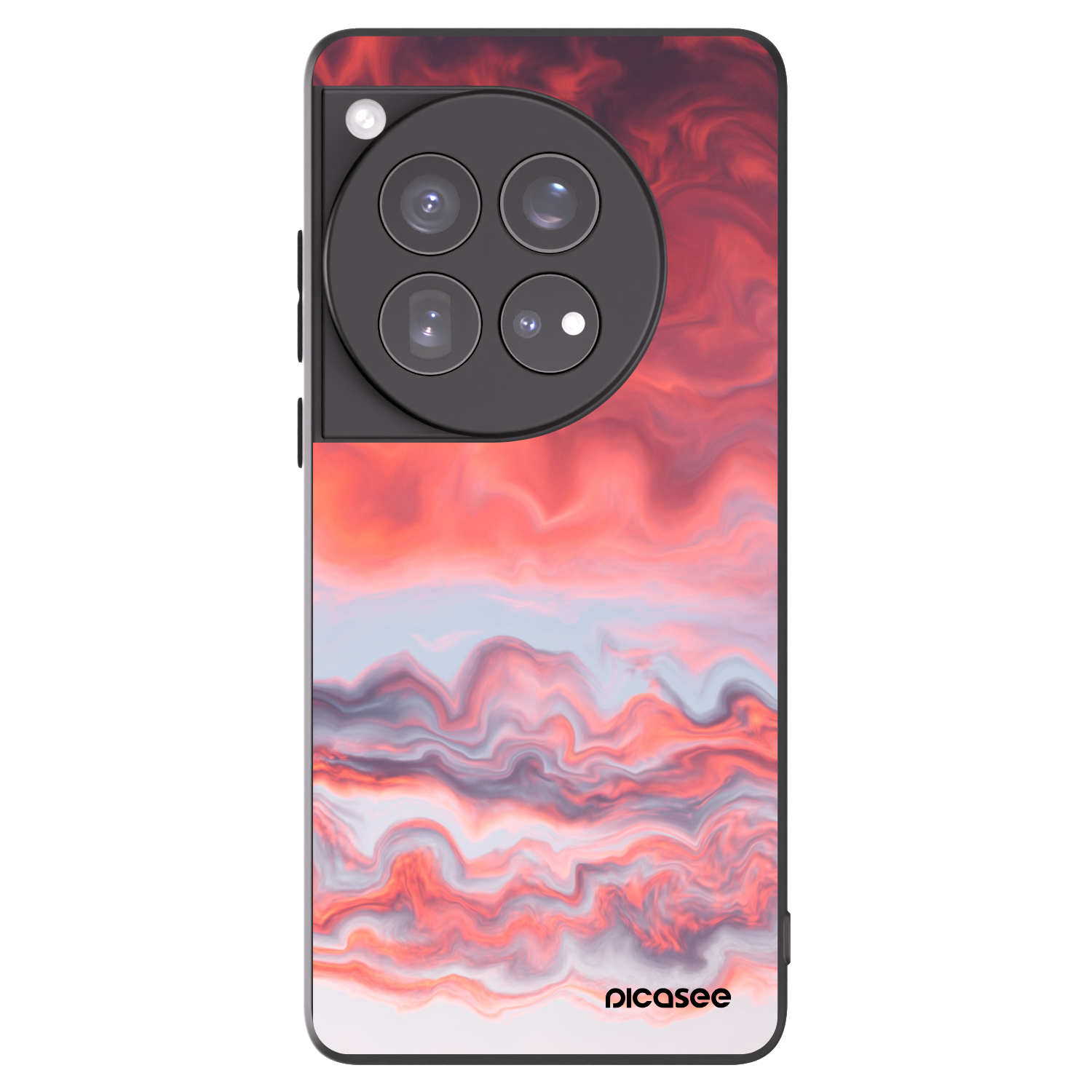 Picasee OnePlus 12 5G Hülle - Schwarzes Silikon - Sunset