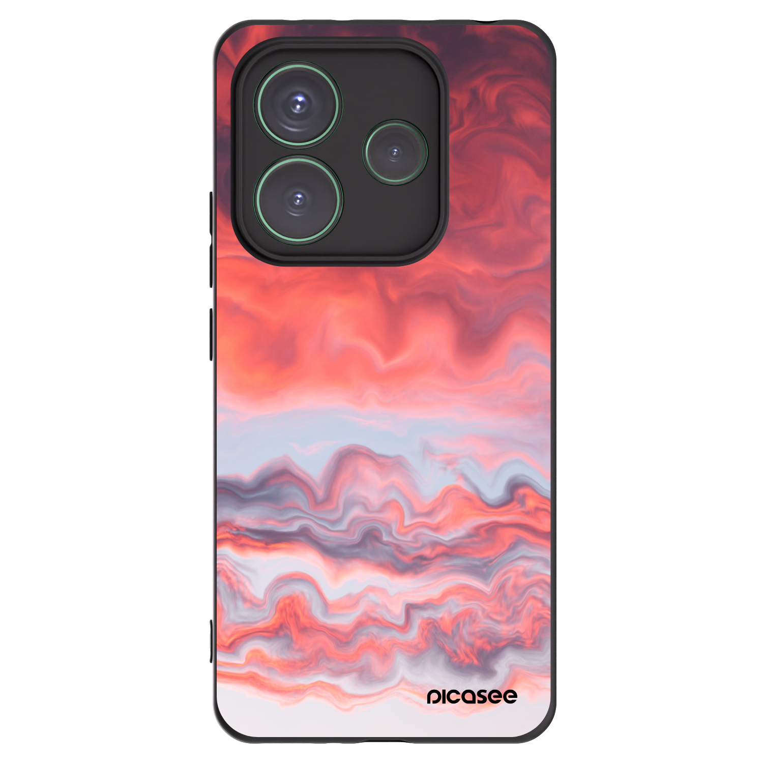 Picasee Xiaomi Redmi Note 14 5G Hülle - Schwarzes Silikon - Sunset