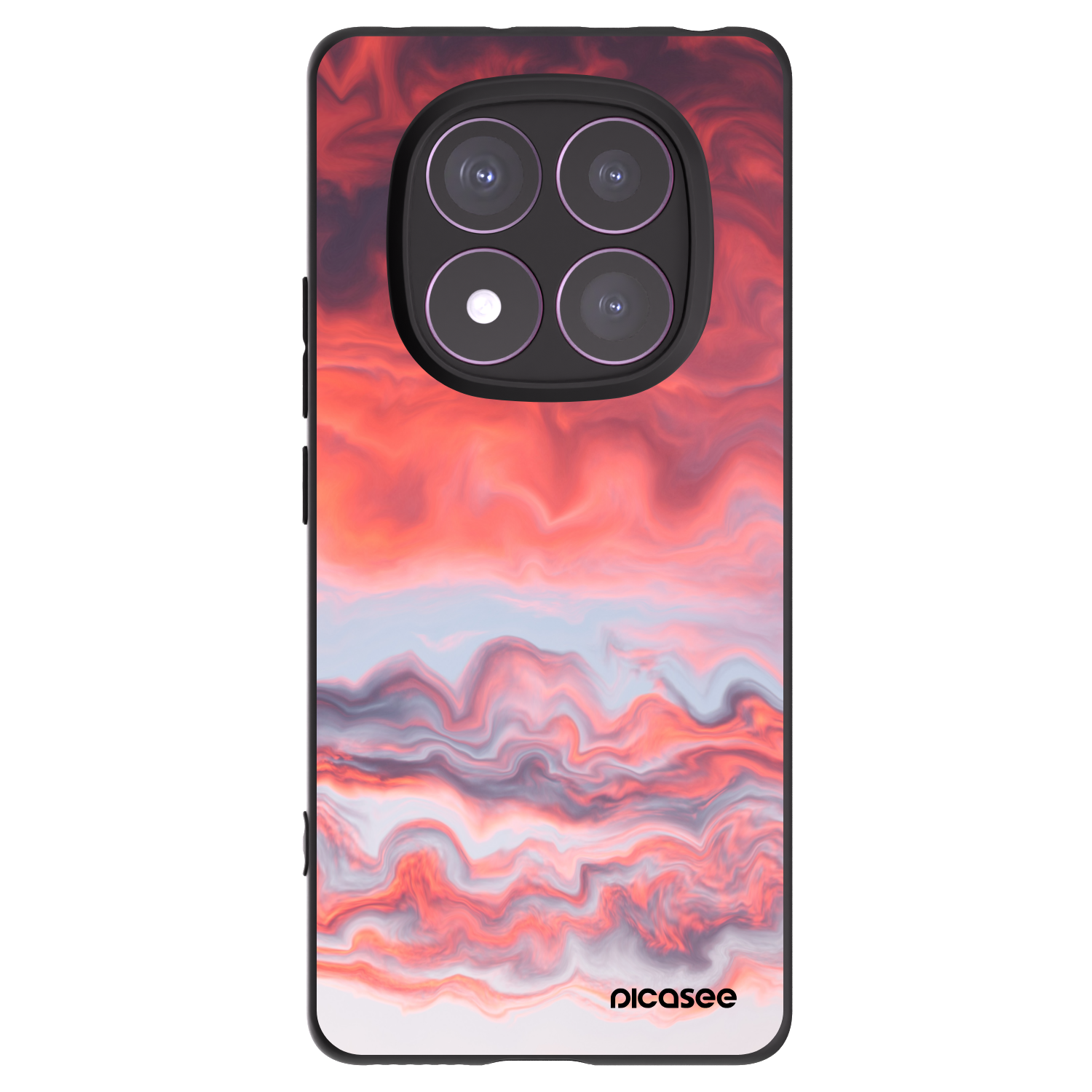 Picasee Xiaomi Redmi Note 14 Pro 4G Hülle - Schwarzes Silikon - Sunset