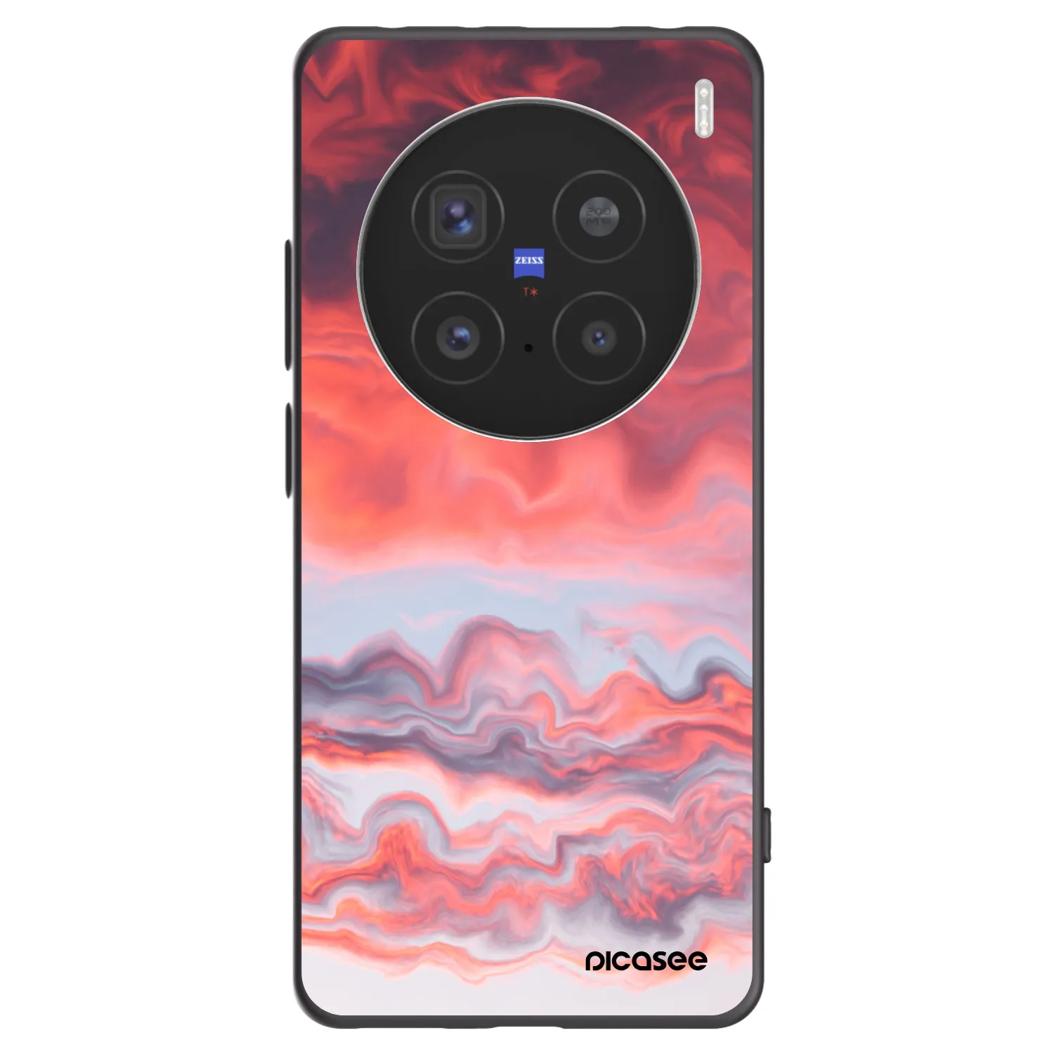 Picasee Vivo X200 Pro Hülle - Schwarzes Silikon - Sunset