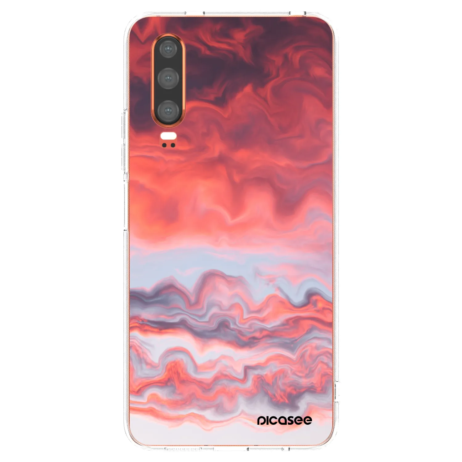 Picasee Huawei P30 Hülle - Transparentes Silikon - Sunset