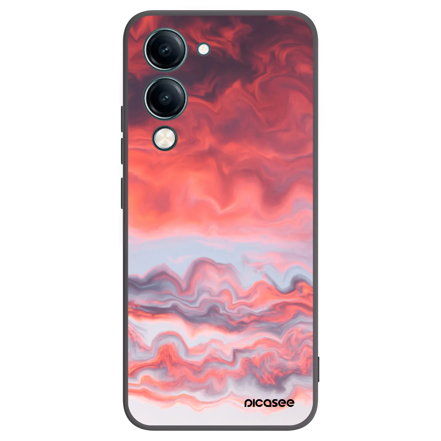 Picasee Vivo Y29s 5G Hülle - Schwarzes Silikon - Sunset