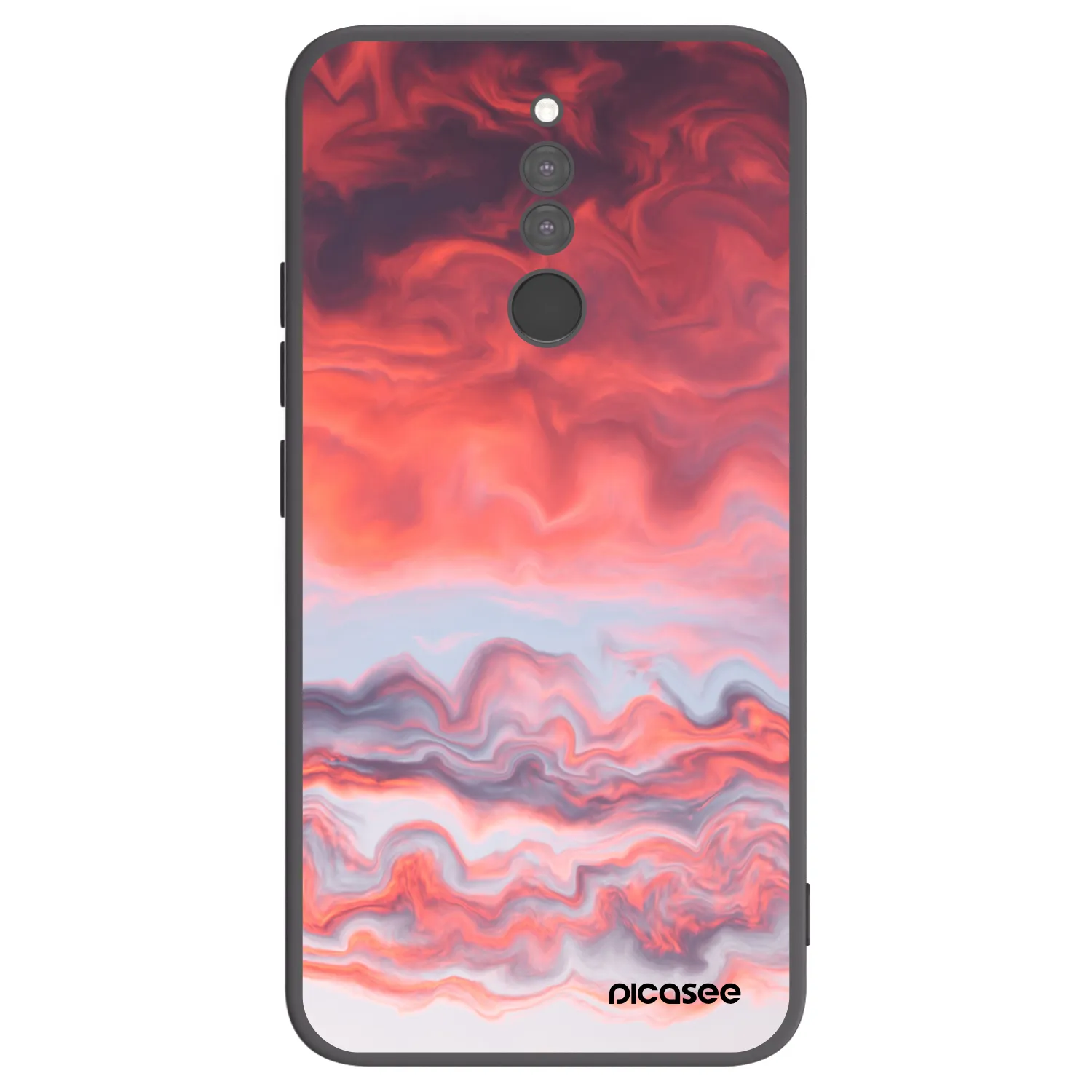 Picasee Xiaomi Redmi 8 Hülle - Schwarzes Silikon - Sunset
