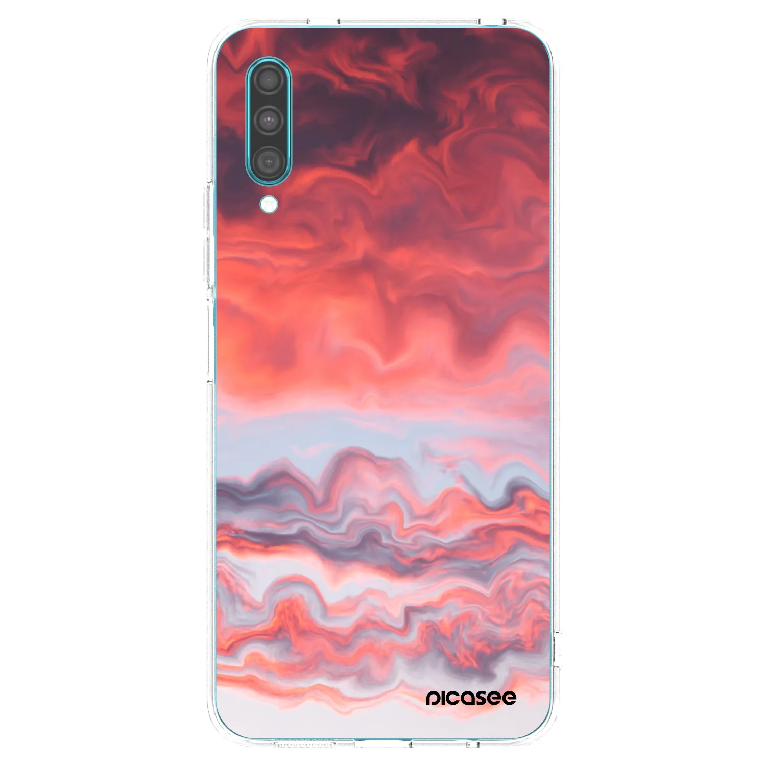 Picasee Samsung Galaxy A30s A307F Hülle - Transparentes Silikon - Sunset