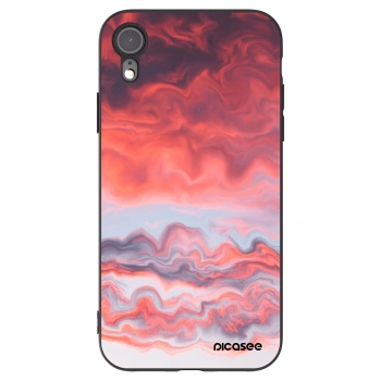 Picasee Apple iPhone XR Hülle - Schwarzes Silikon - Sunset