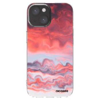 Picasee Apple iPhone 15 Hülle - Transparentes Silikon - Sunset