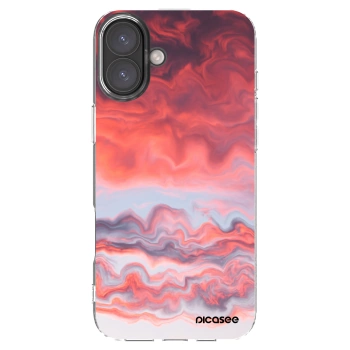 Picasee Apple iPhone 16 Plus Hülle - Transparentes Silikon - Sunset