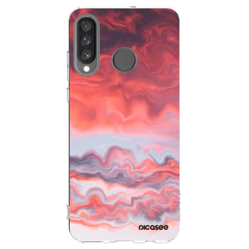 Picasee Huawei P30 Lite Hülle - Transparentes Silikon - Sunset