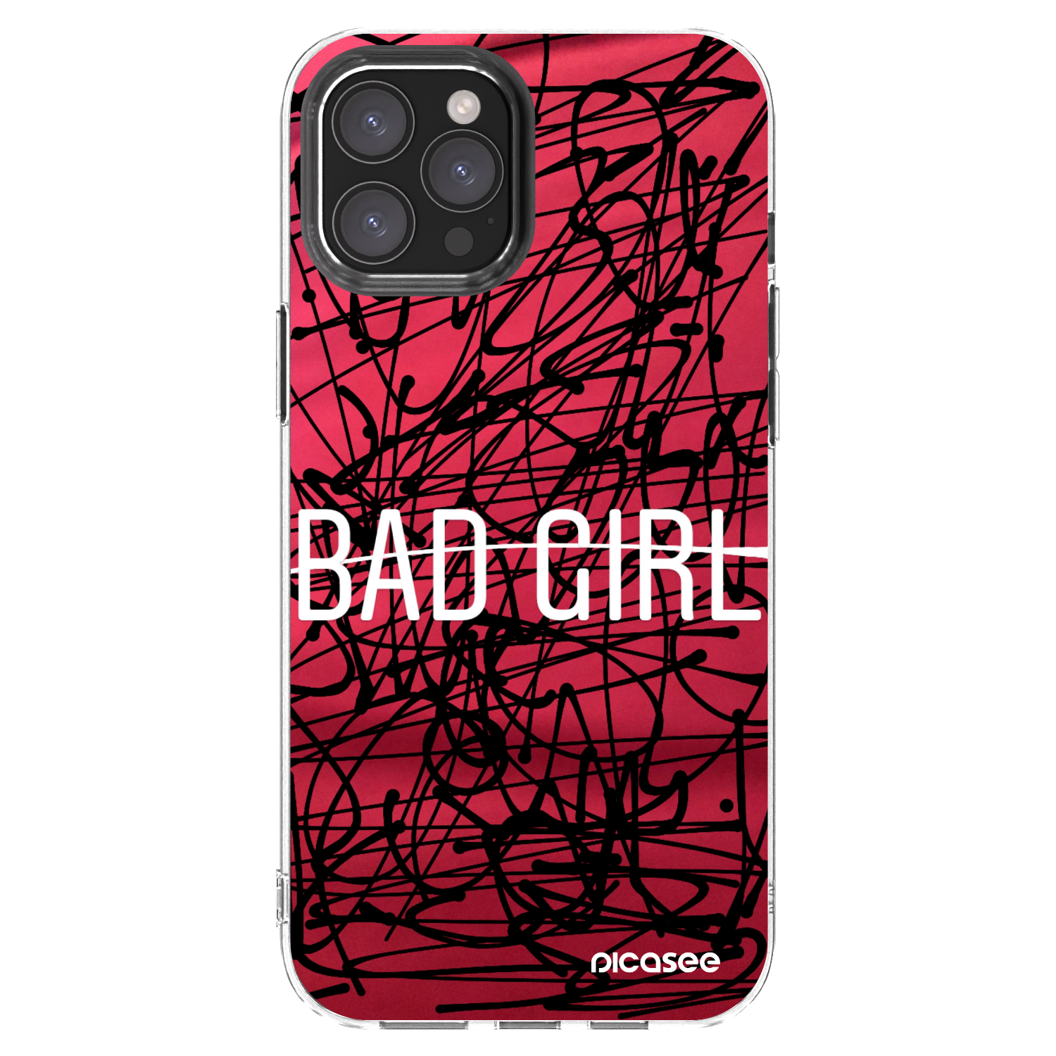 Picasee Apple iPhone 12 Pro Max Hülle - Transparentes Silikon - Freches Mädchen