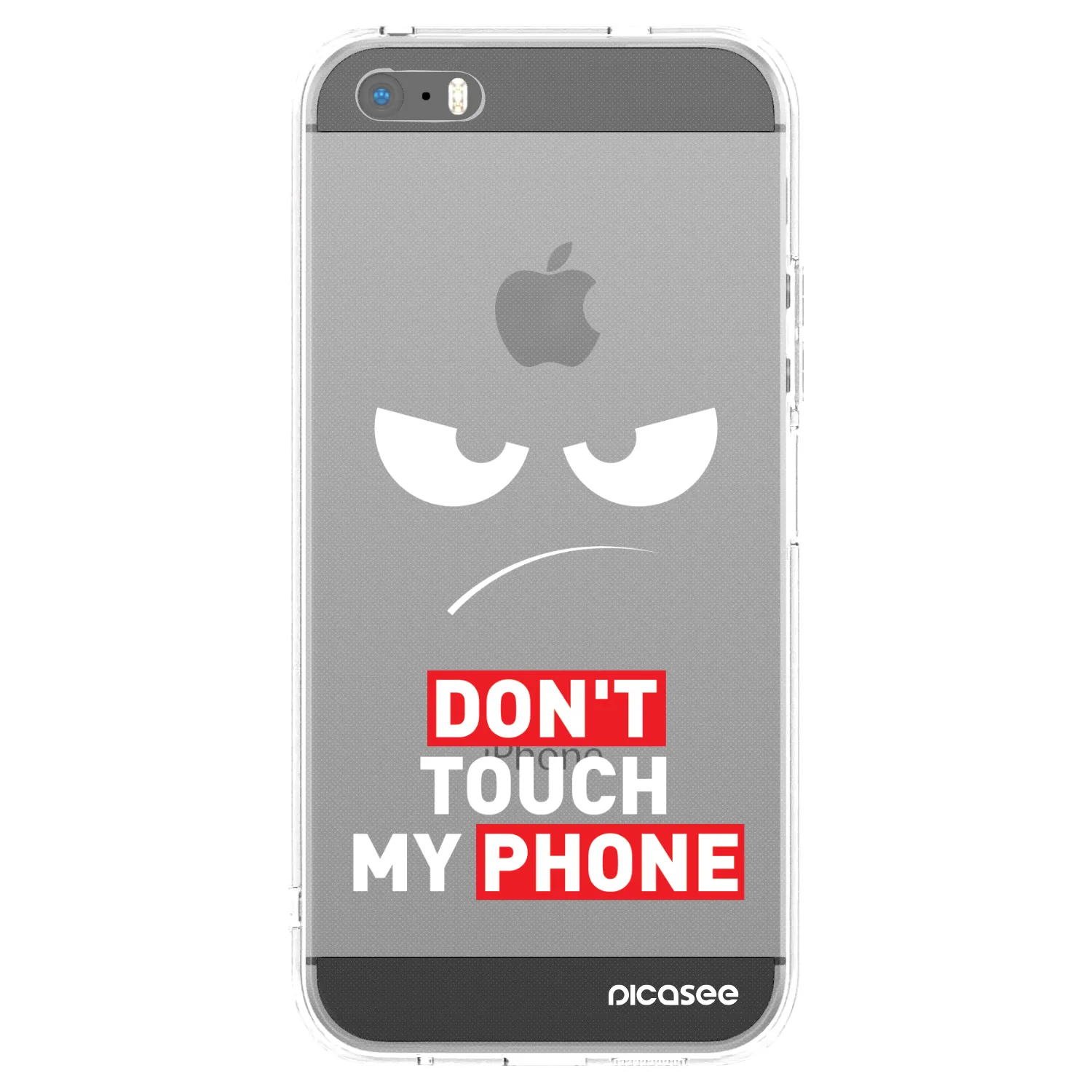Picasee Apple iPhone 5/5S/SE Hülle - Transparentes Silikon - Angry Eyes - Transparent