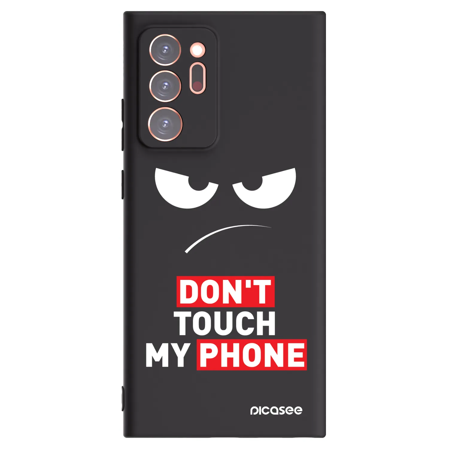 Picasee Samsung Galaxy Note 20 Ultra Hülle - Schwarzes Silikon - Angry Eyes - Transparent