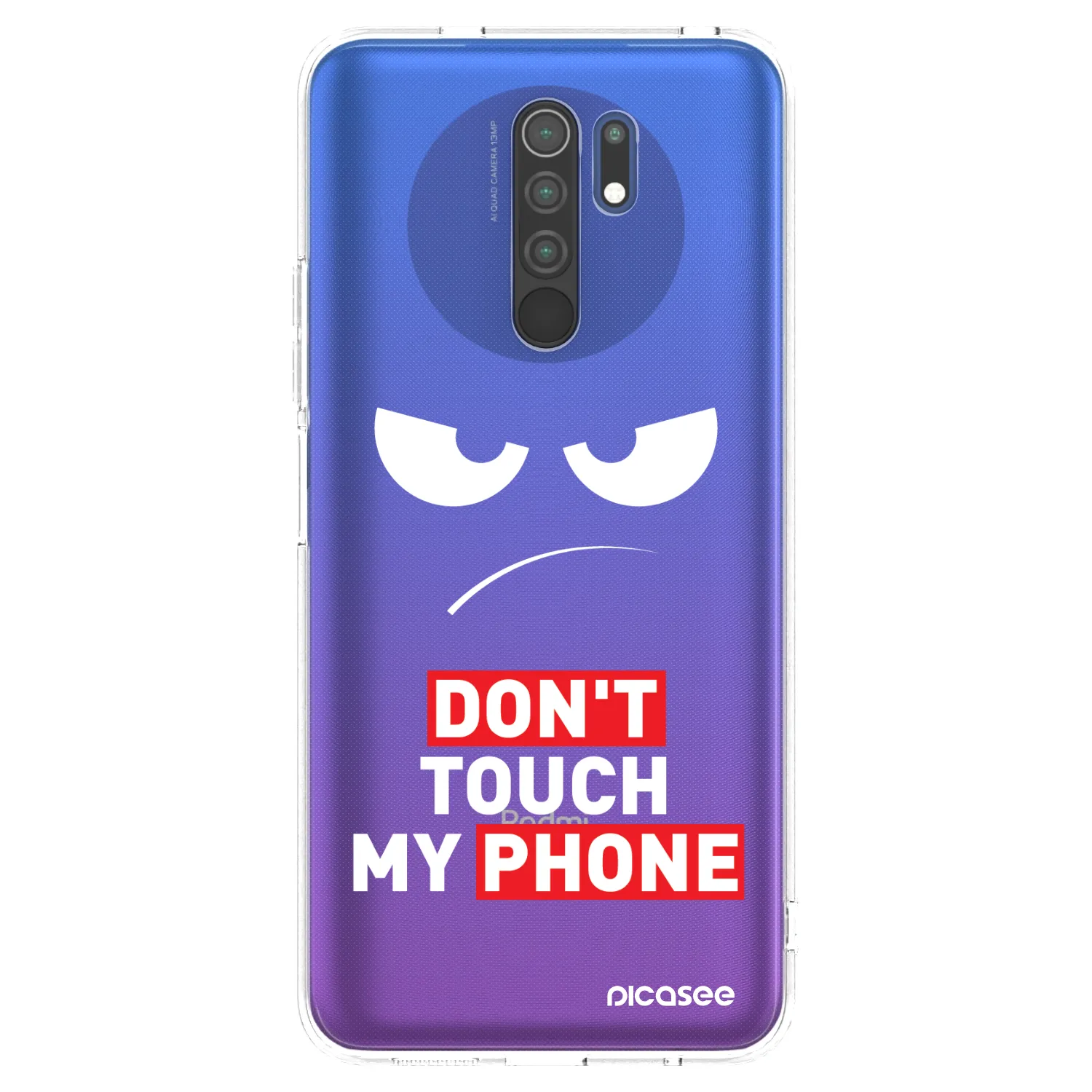 Picasee Xiaomi Redmi 9 Hülle - Transparentes Silikon - Angry Eyes - Transparent