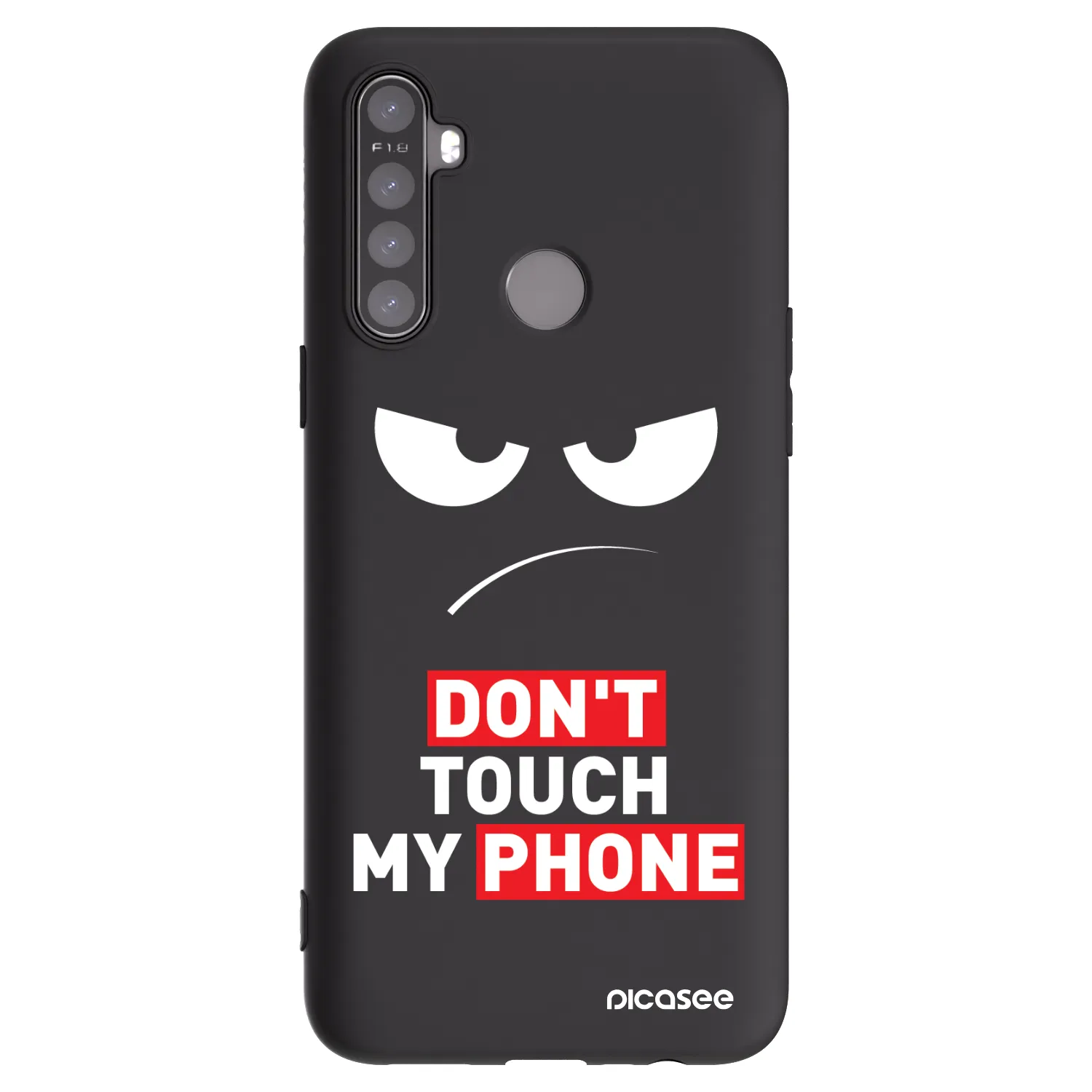 Picasee Realme 6i Hülle - Schwarzes Silikon - Angry Eyes - Transparent