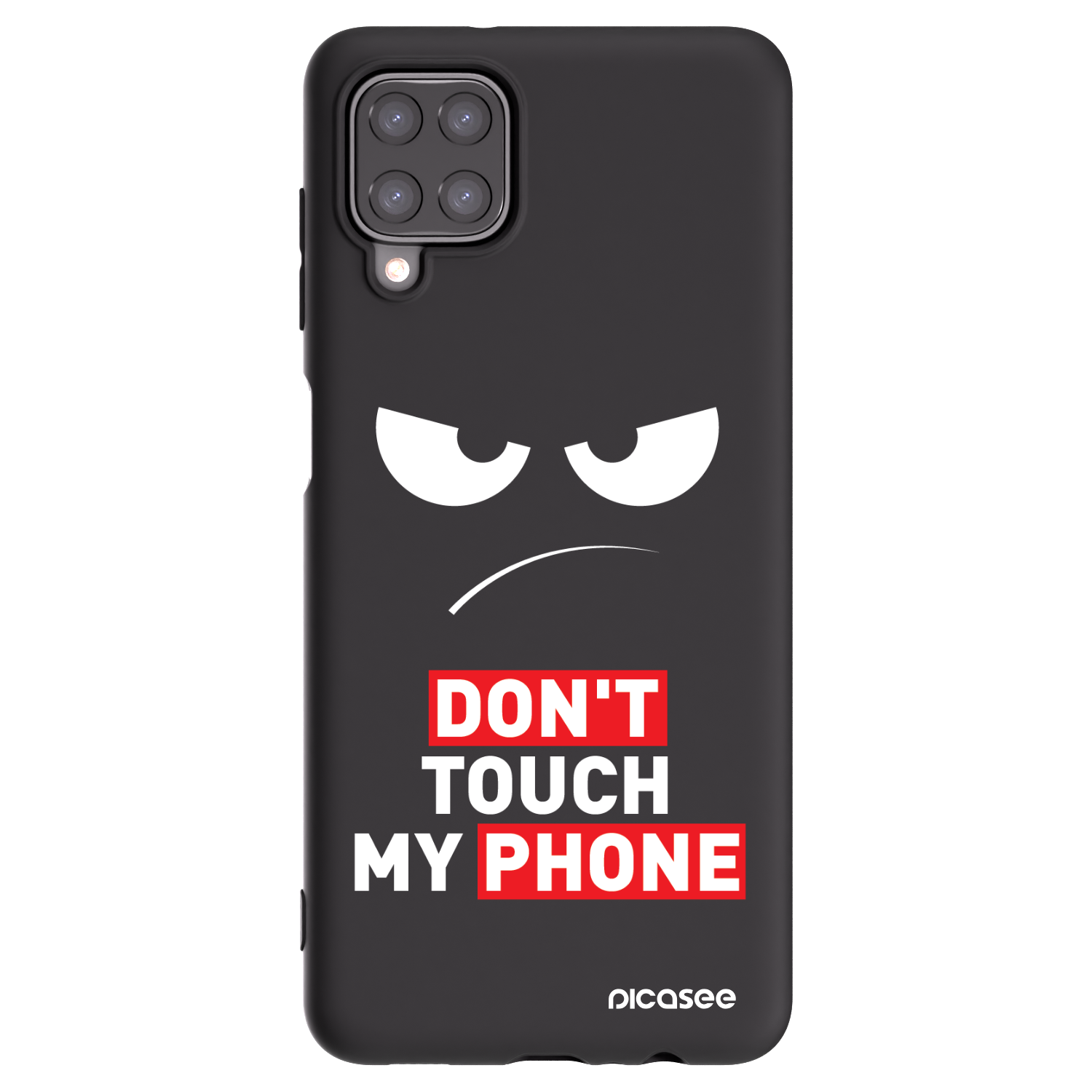 Picasee Samsung Galaxy A12 A125F Hülle - Schwarzes Silikon - Angry Eyes - Transparent