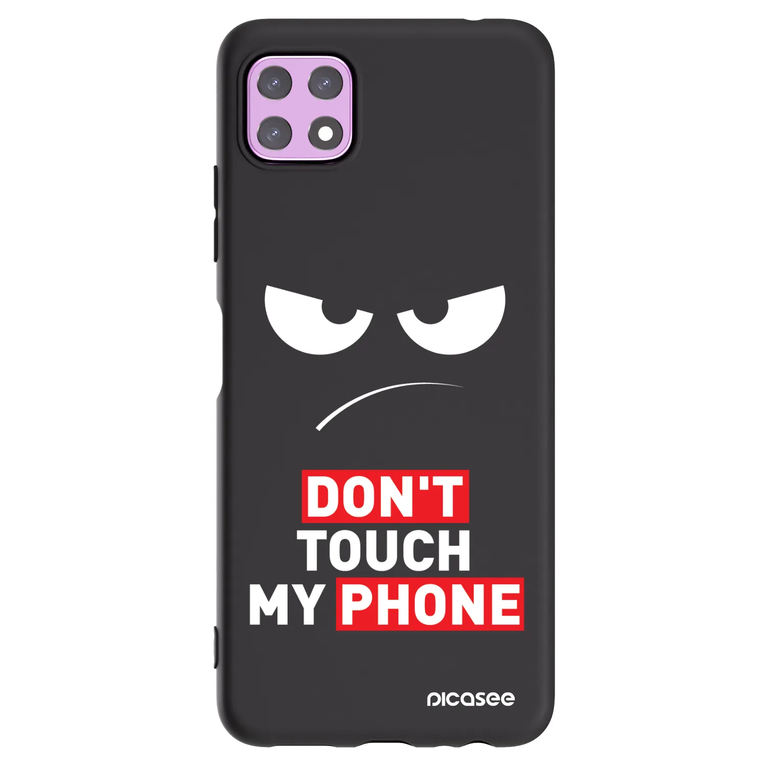 Picasee Samsung Galaxy A22 A226B 5G Hülle - Schwarzes Silikon - Angry Eyes - Transparent