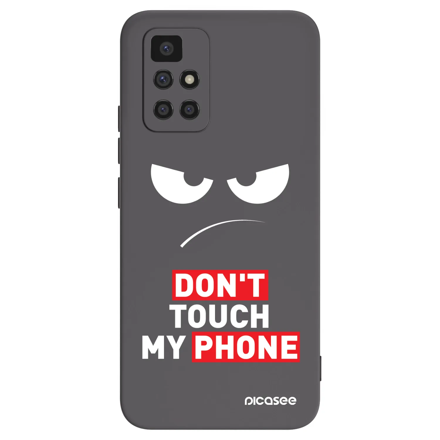 Picasee Xiaomi Redmi 10 Hülle - Schwarzes Silikon - Angry Eyes - Transparent