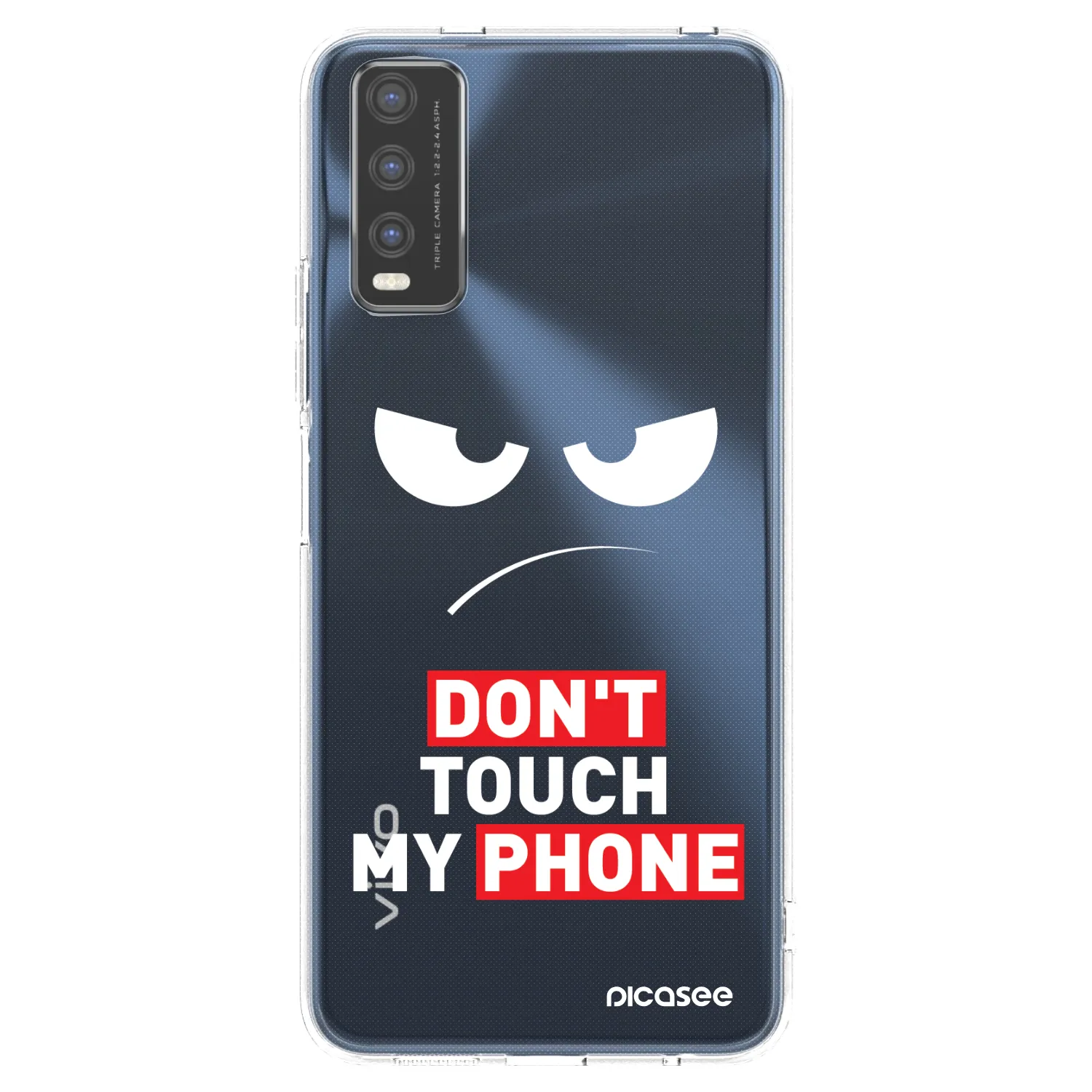 Picasee Vivo Y20s Hülle - Transparentes Silikon - Angry Eyes - Transparent