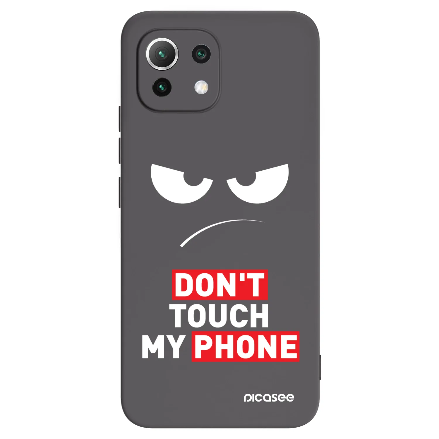 Picasee Xiaomi 11 Lite 5G NE Hülle - Schwarzes Silikon - Angry Eyes - Transparent