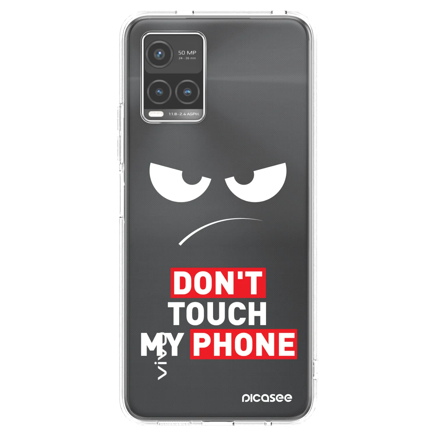 Picasee Vivo Y33s Hülle - Transparentes Silikon - Angry Eyes - Transparent