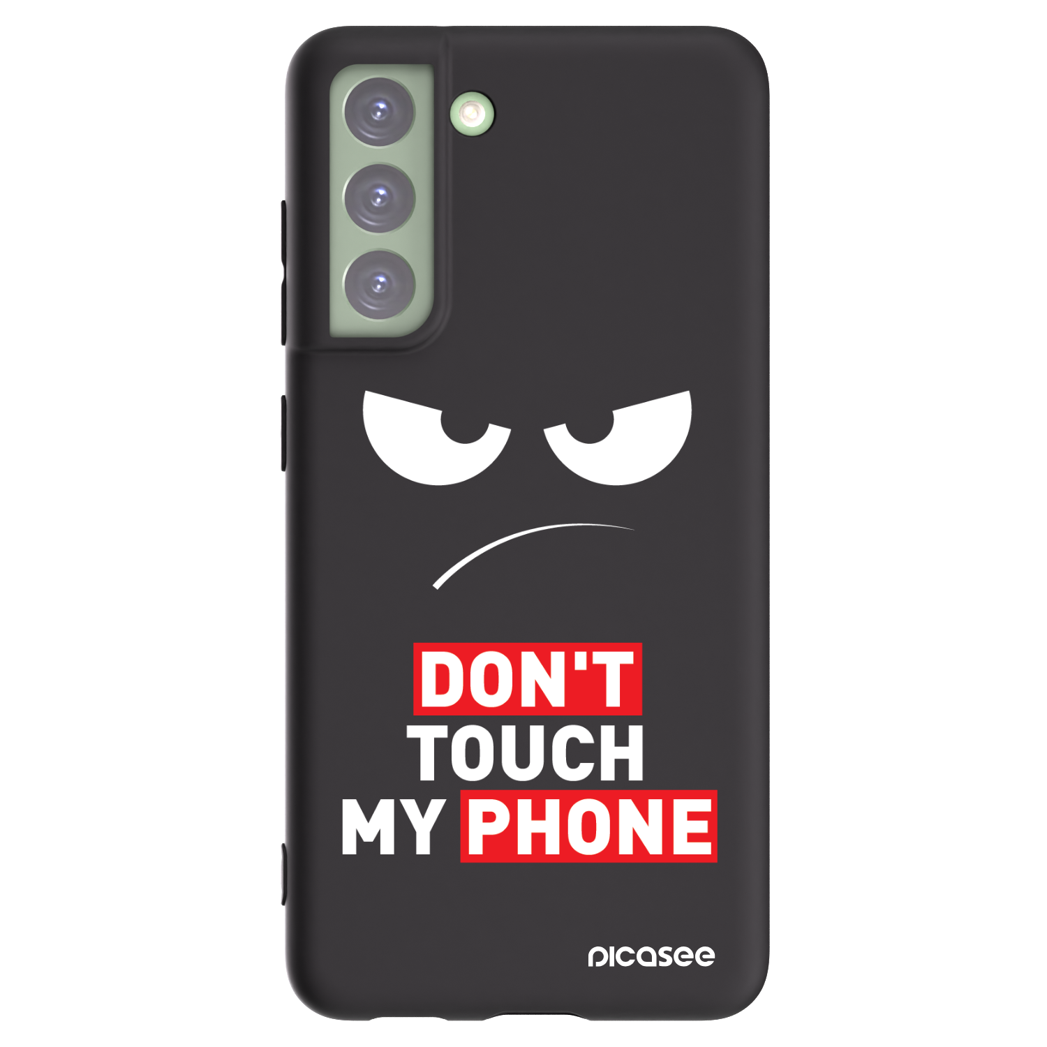 Picasee Samsung Galaxy S21 FE 5G Hülle - Schwarzes Silikon - Angry Eyes - Transparent