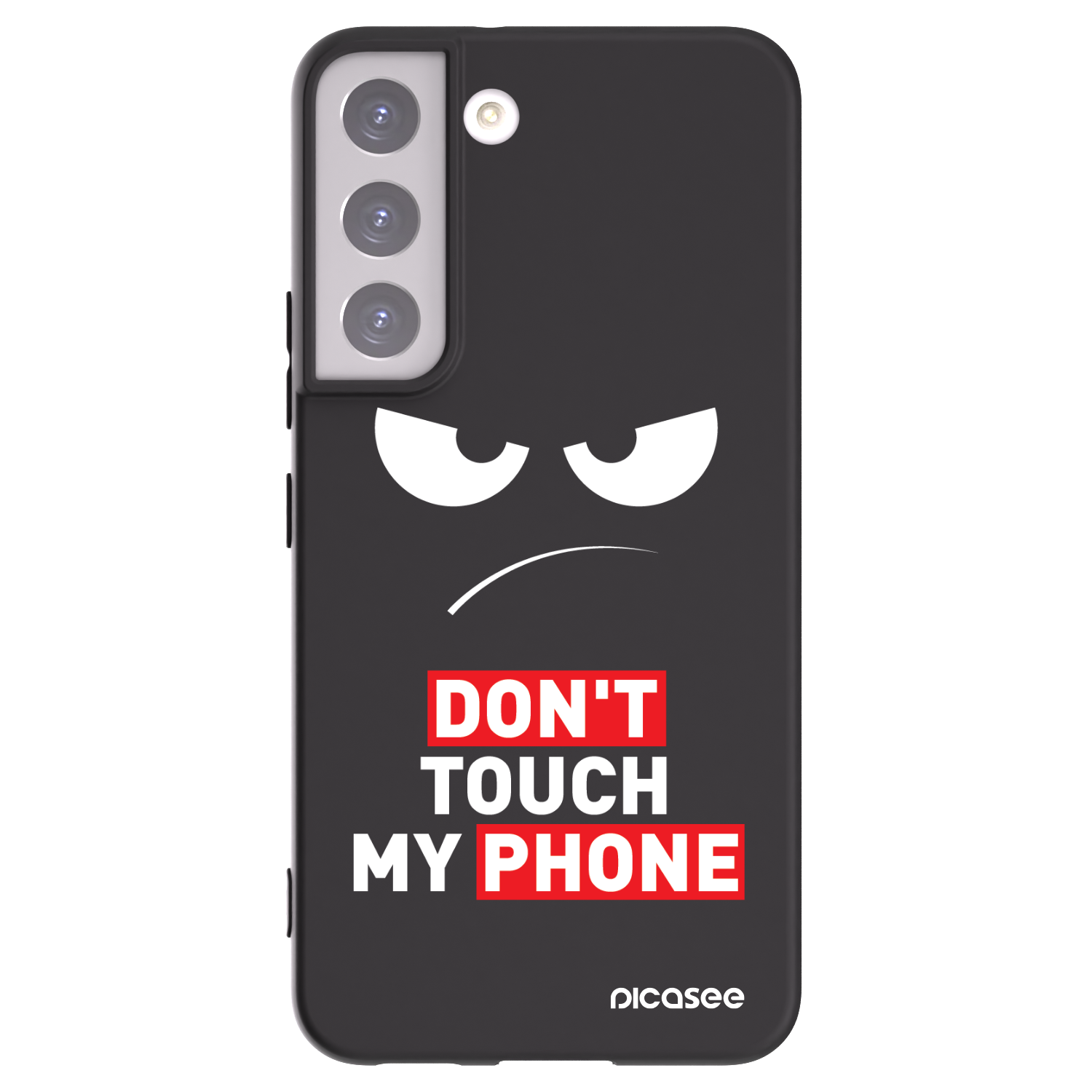 Picasee Samsung Galaxy S22 5G Hülle - Schwarzes Silikon - Angry Eyes - Transparent