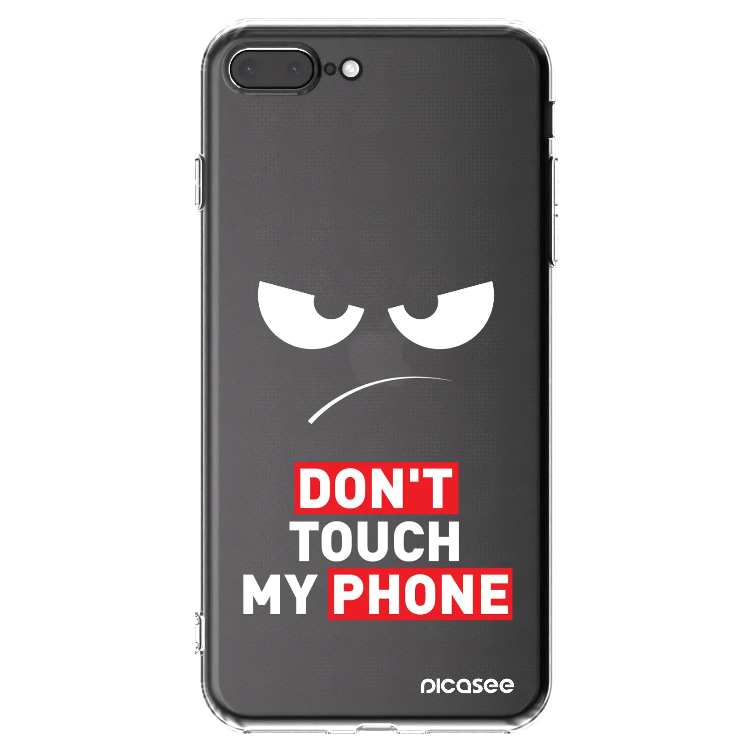 Picasee Apple iPhone 7 Plus Hülle - Transparentes Silikon - Angry Eyes - Transparent