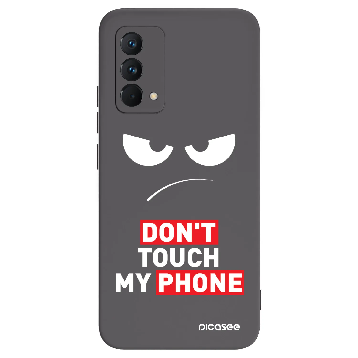 Picasee Realme GT Master Edition 5G Hülle - Schwarzes Silikon - Angry Eyes - Transparent