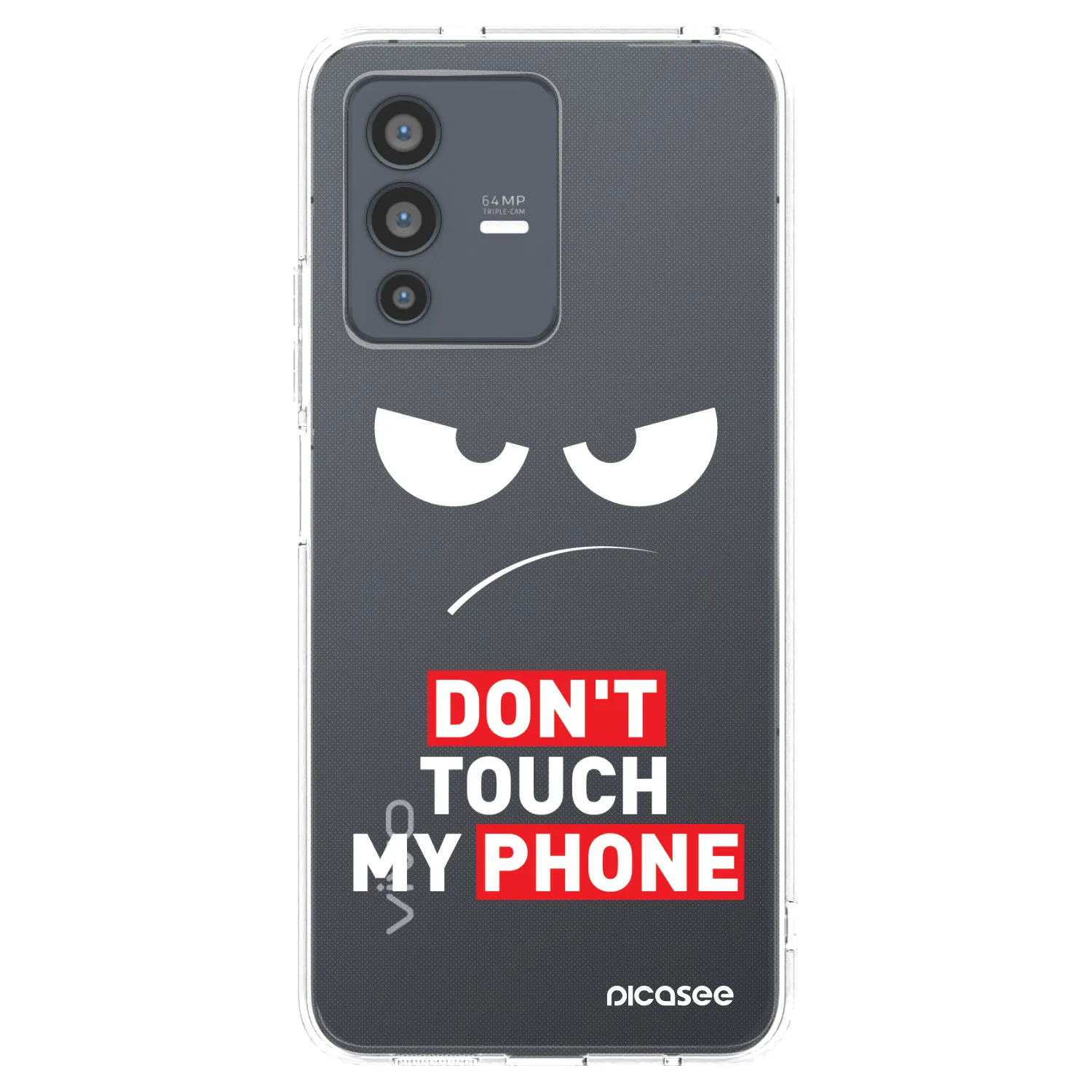 Picasee Vivo V23 5G Hülle - Transparentes Silikon - Angry Eyes - Transparent