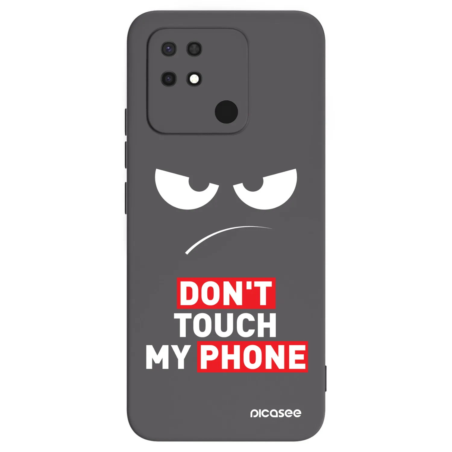 Picasee Xiaomi Redmi 10C Hülle - Schwarzes Silikon - Angry Eyes - Transparent