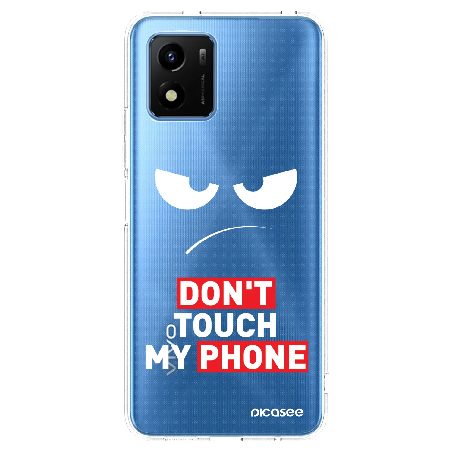 Picasee Vivo Y01 Hülle - Transparentes Silikon - Angry Eyes - Transparent