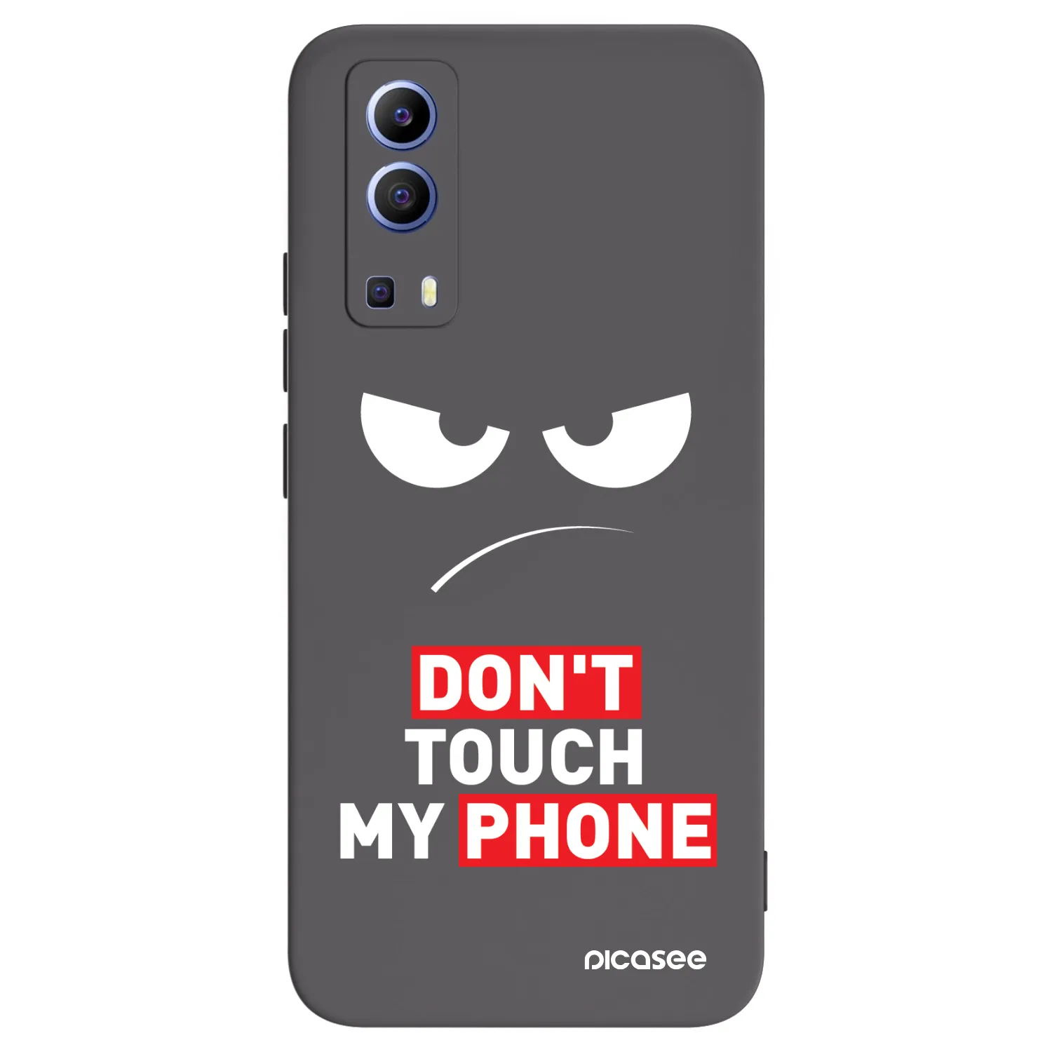 Picasee Vivo Y52 5G Hülle - Schwarzes Silikon - Angry Eyes - Transparent